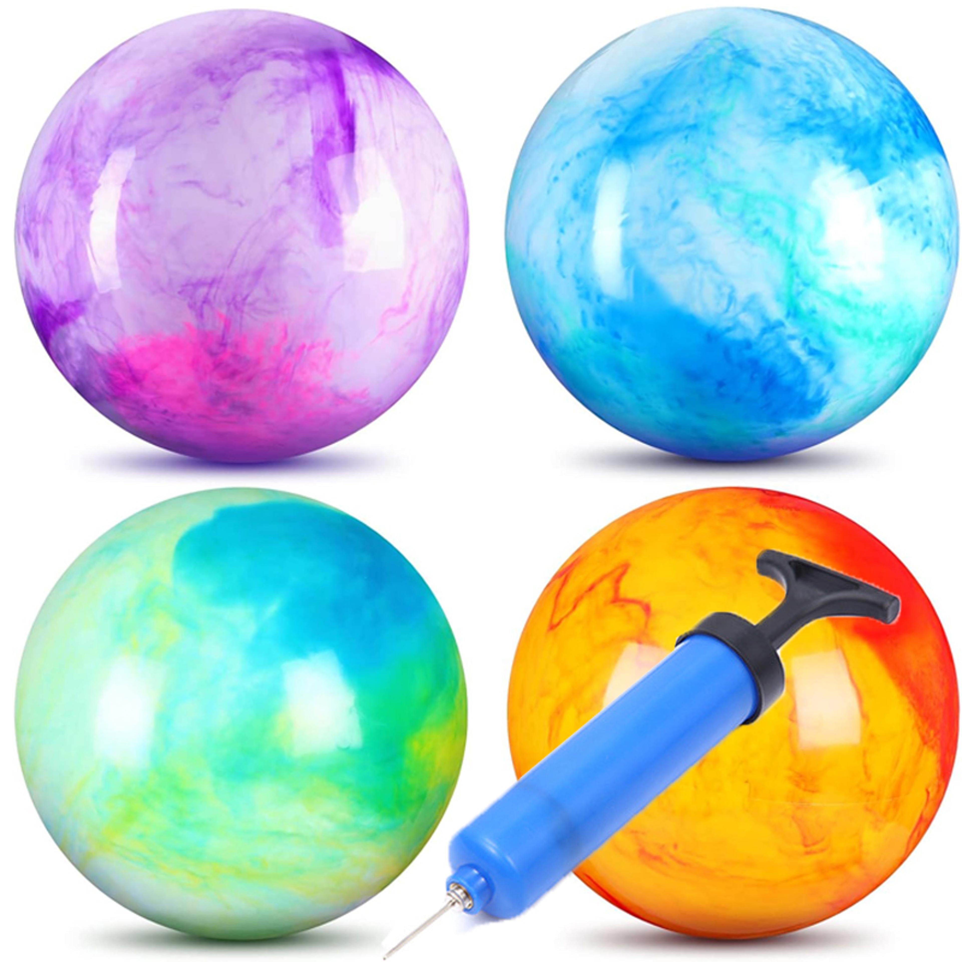 Marbleized Inflatable Bouncy Ball For Kids Party Beach  Outdoor Play 1
