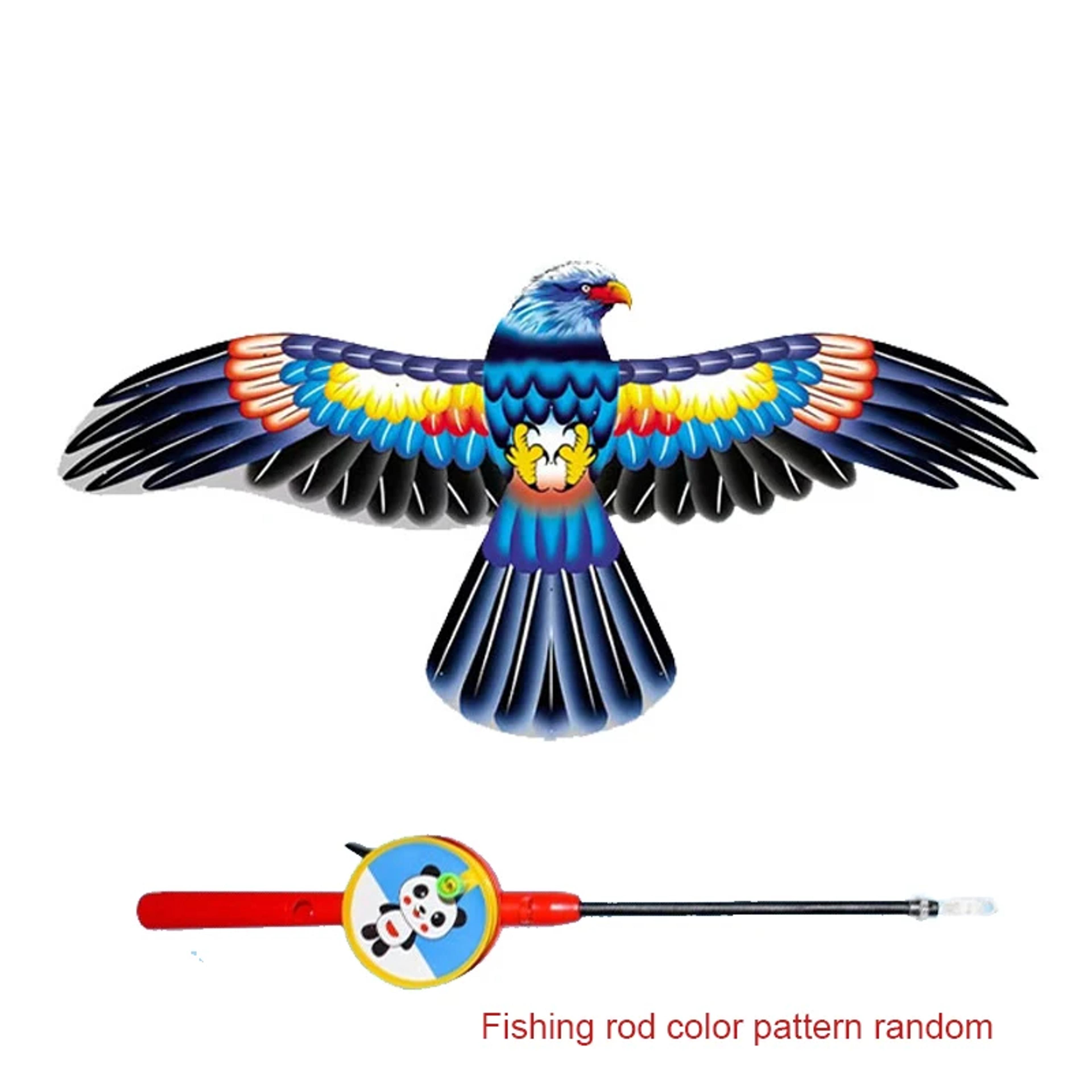 Cartoon Eagle Foldable Kids Kite Toy With Hand Brake Outdoor Flying Fun 3