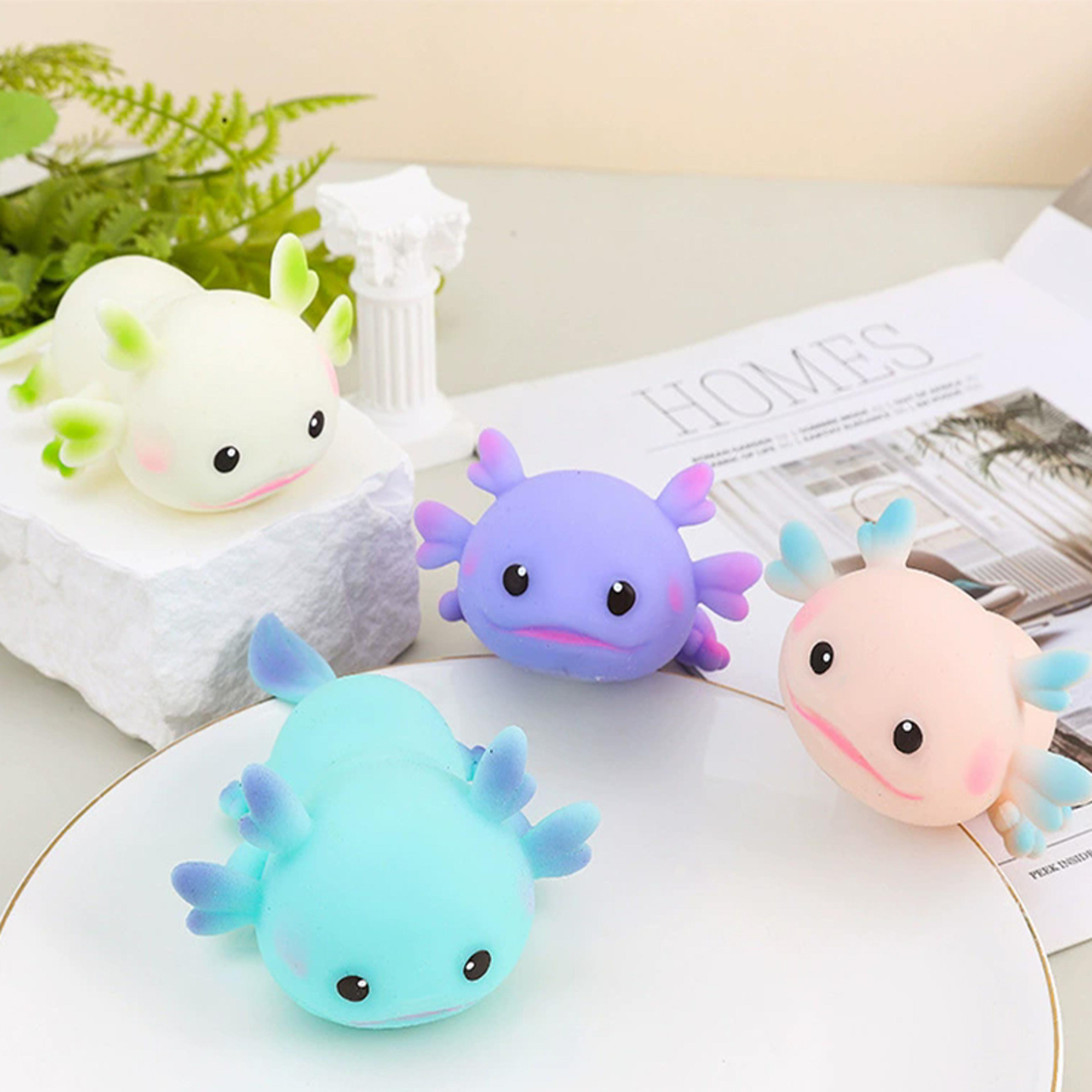 cute axolotl squishy toy slow rebound stress relief fidget toy for kids & adults
