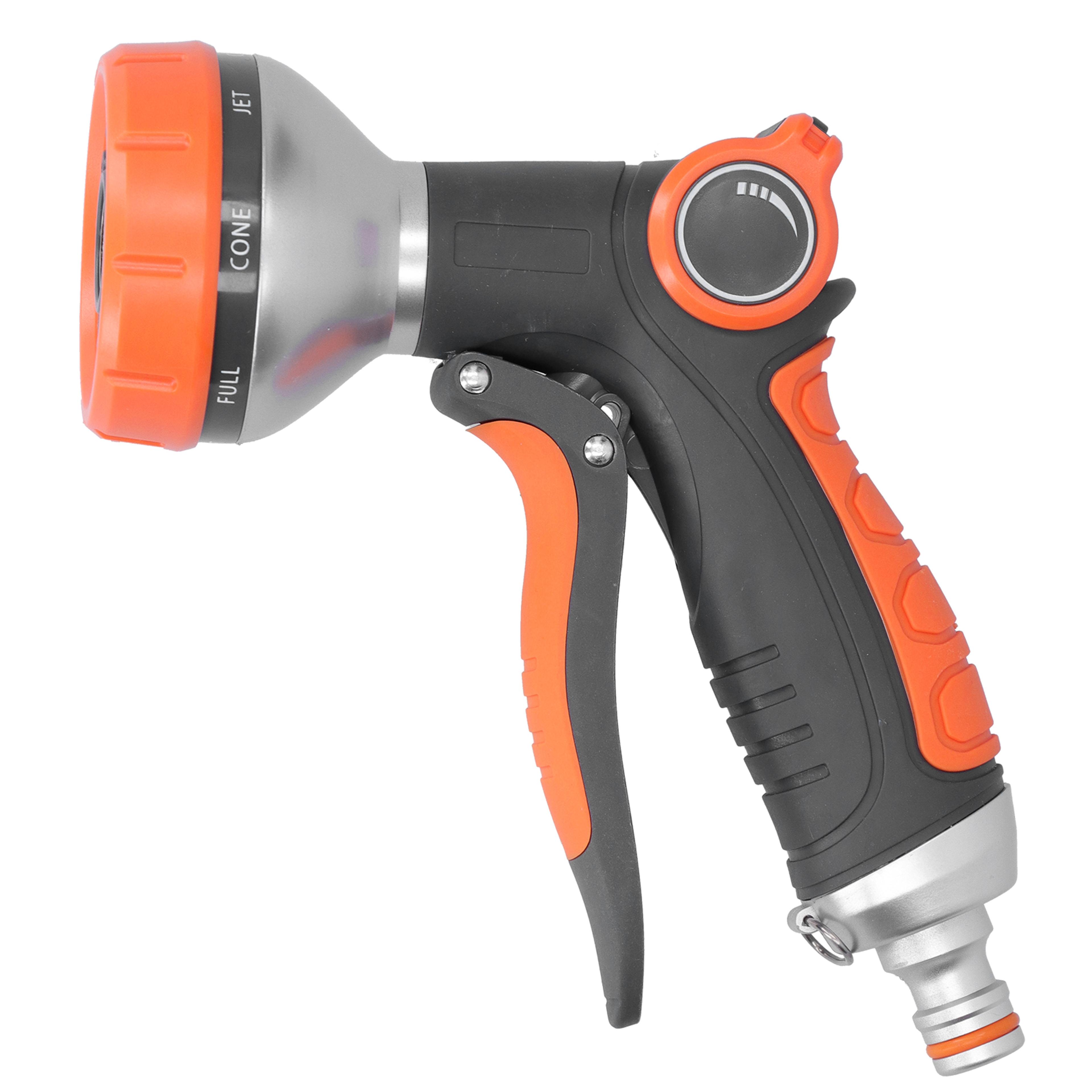 powerjet high pressure garden hose nozzle for car washing, lawn watering & outdoor cleaning