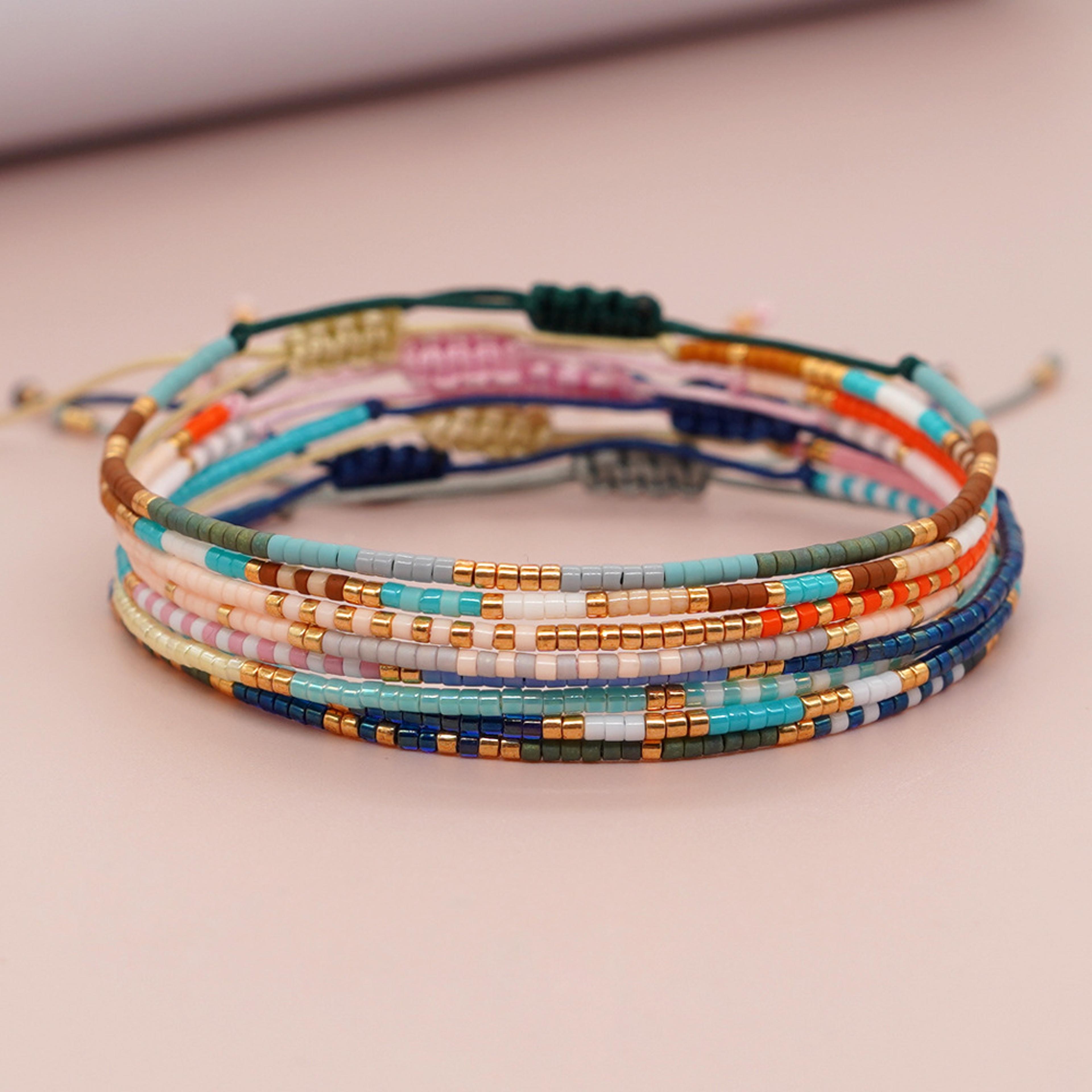 Colorful Seed Bead Stackable Boho Friendship Bracelet For Women Summer Beach Jewelry Gift 1
