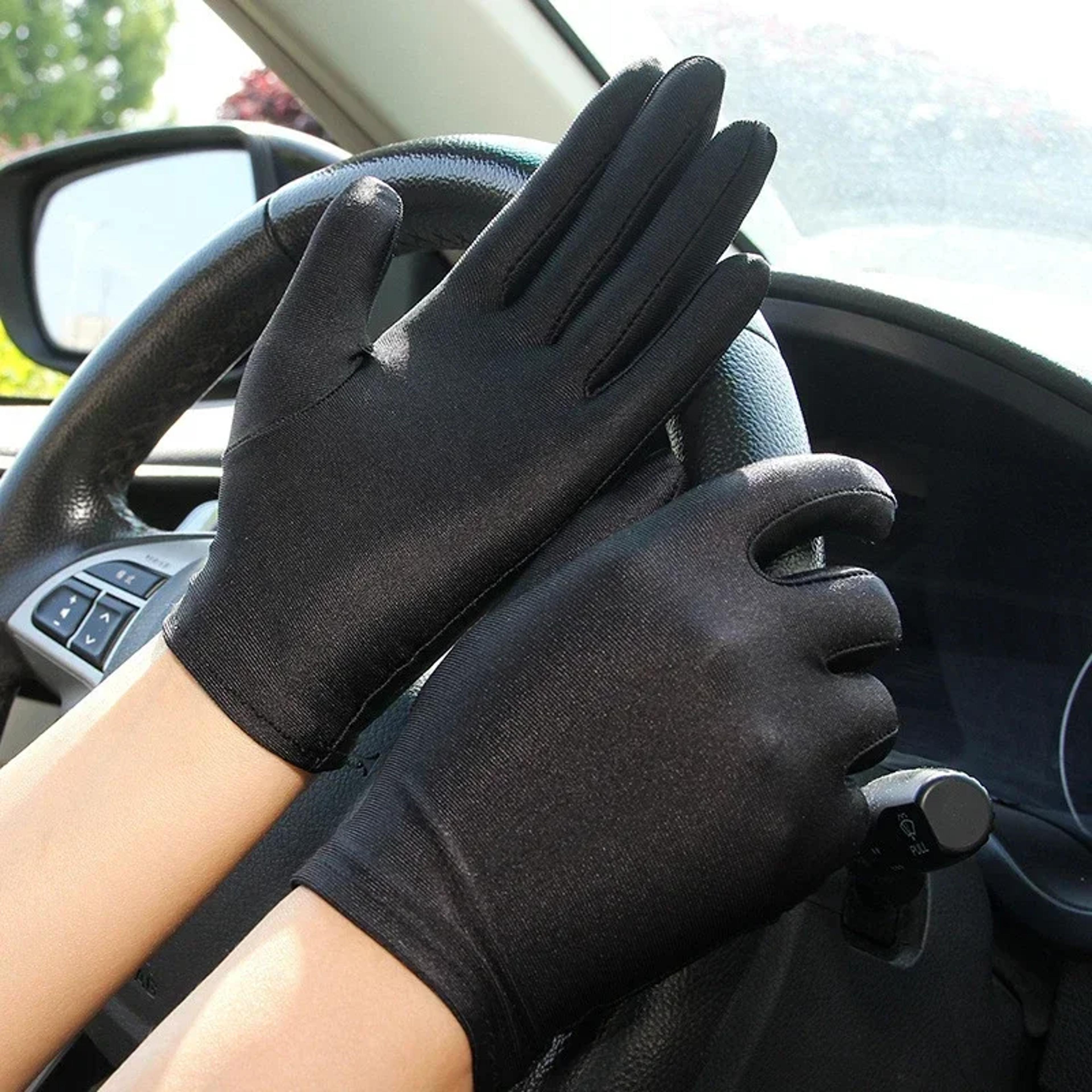 Summer Spandex Sun Protection Short Stretch Dressy Dance Gloves Unisex Fashion Etiquette Mittens 1
