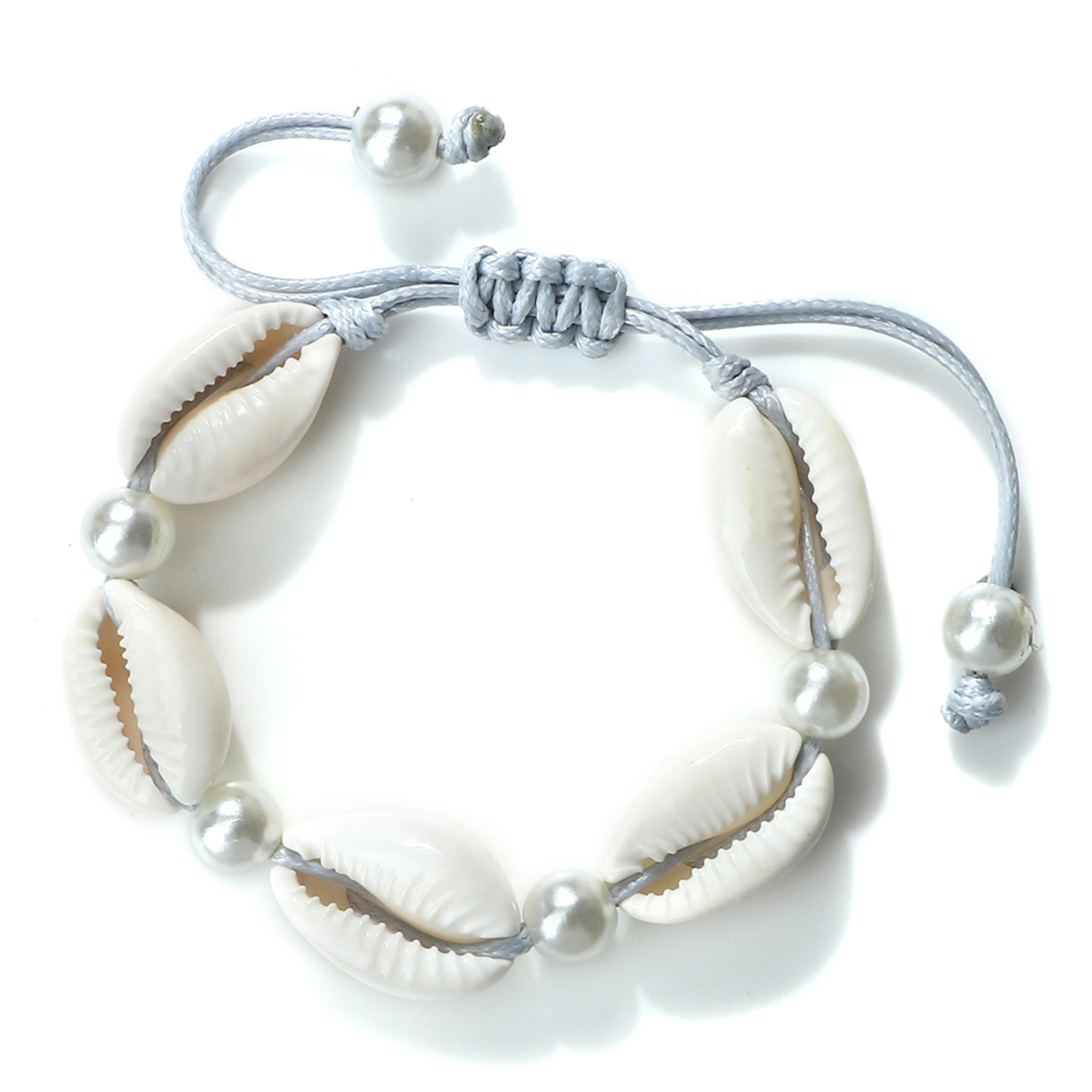 Boho Shell Bracelet Handmade Adjustable Beach Jewelry For Women Summer Style 2