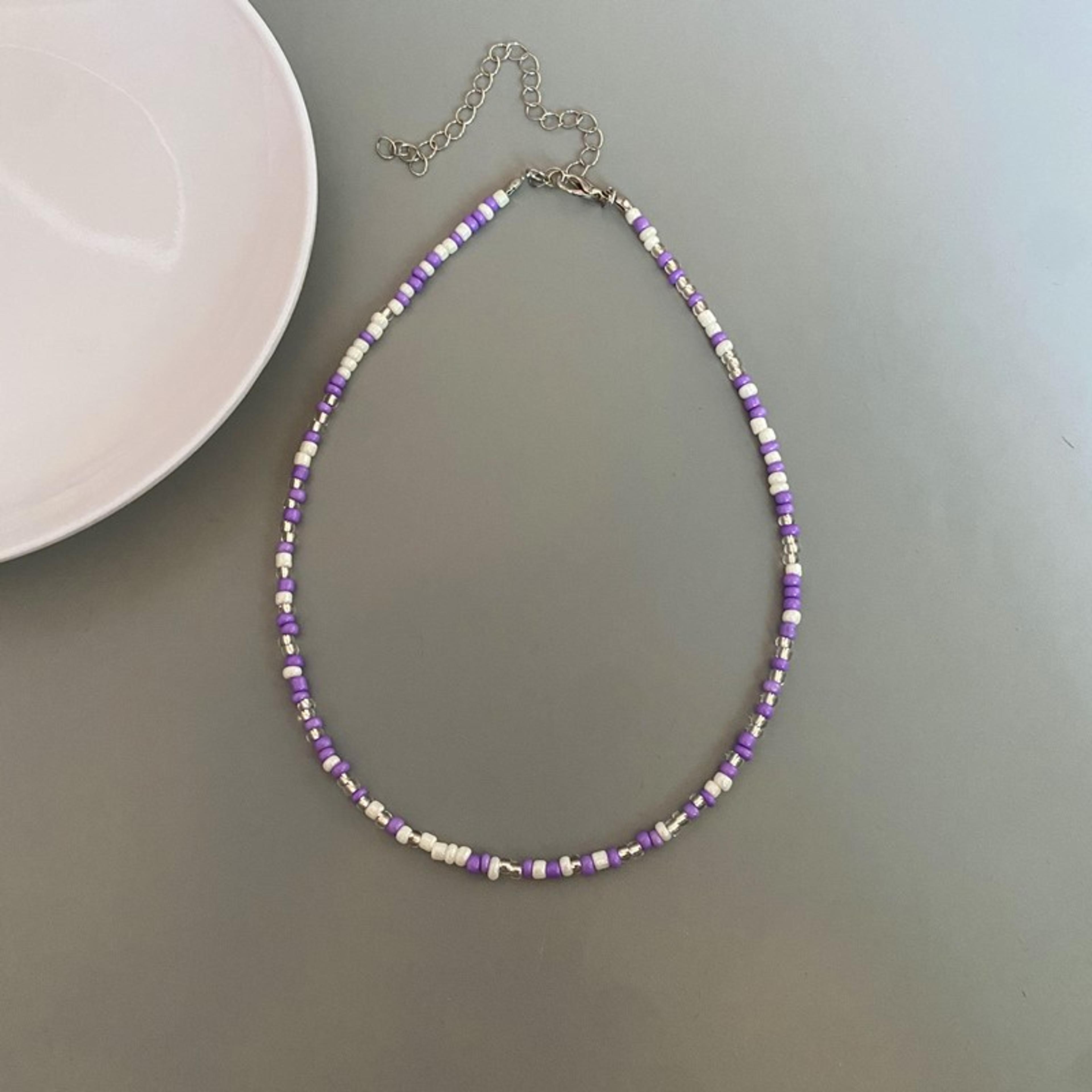 Colorful Seed Bead Choker Necklace For Women Summer Clavicle Beaded Jewelry 4