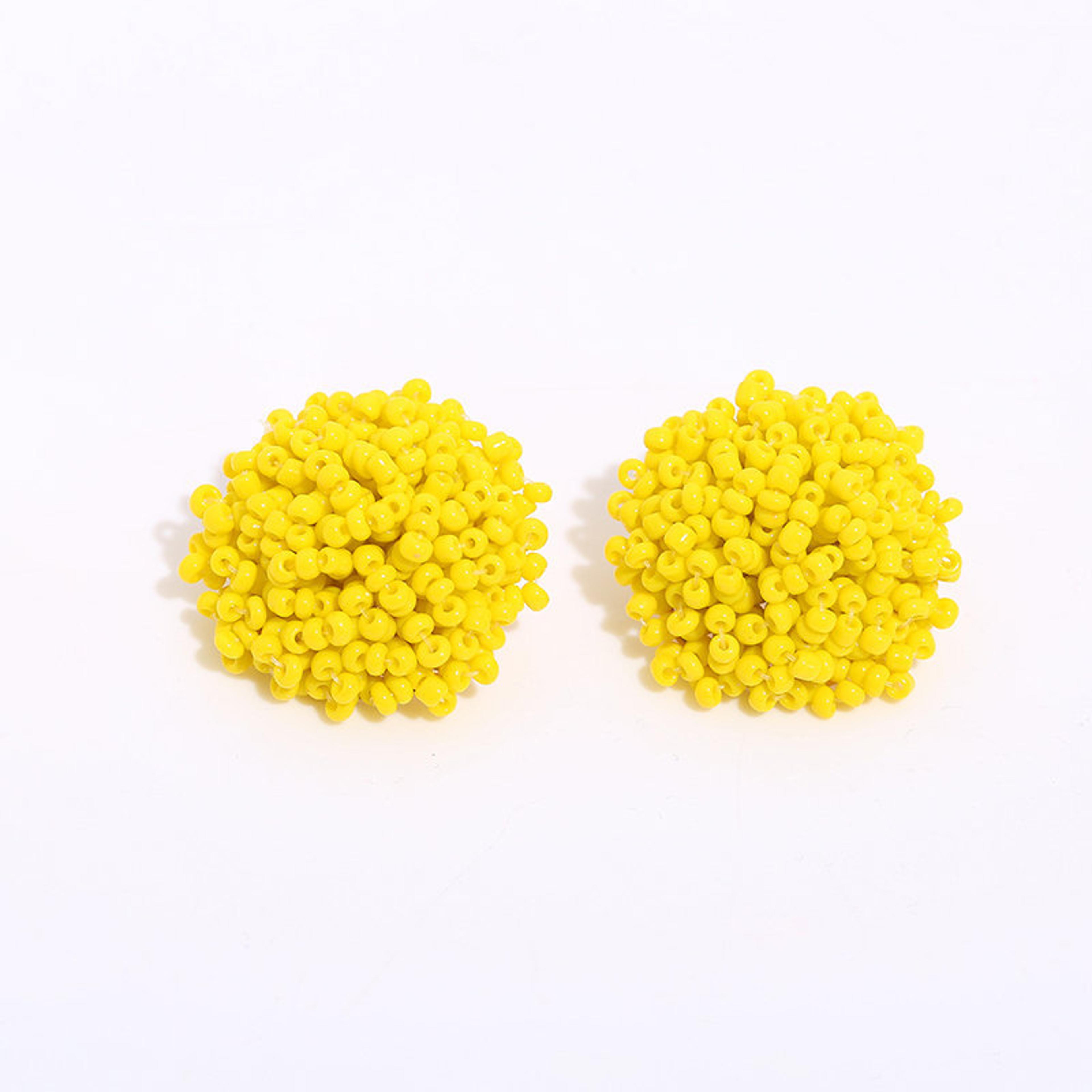 Handmade Colorful Bead Boho Stud Earrings Vintage Ethnic Round Earrings For Women 14