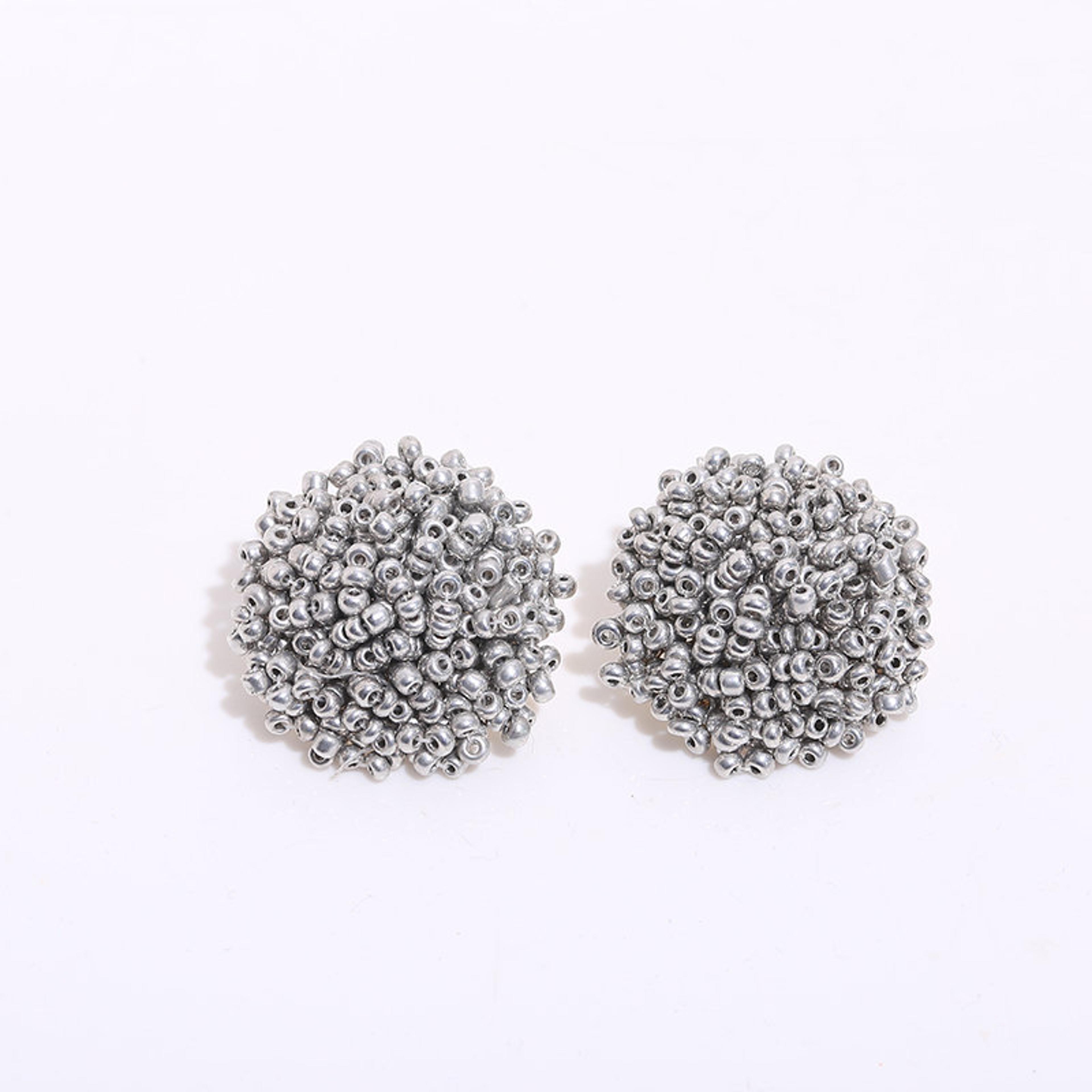 Handmade Colorful Bead Boho Stud Earrings Vintage Ethnic Round Earrings For Women 19