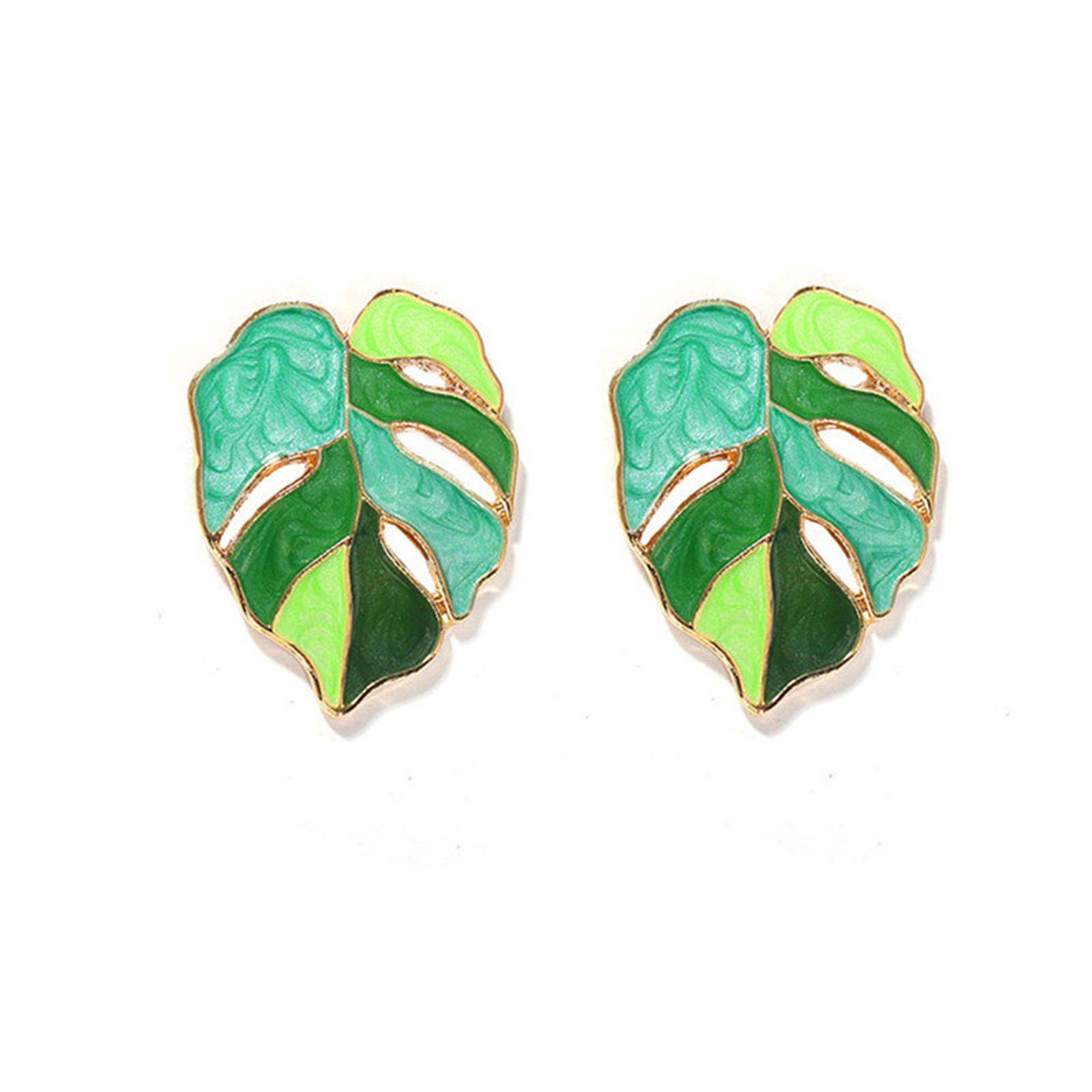 Elegant Hollow Leaf Stud Earrings For Women Minimalist Statement Fashion Jewelry Gift 4