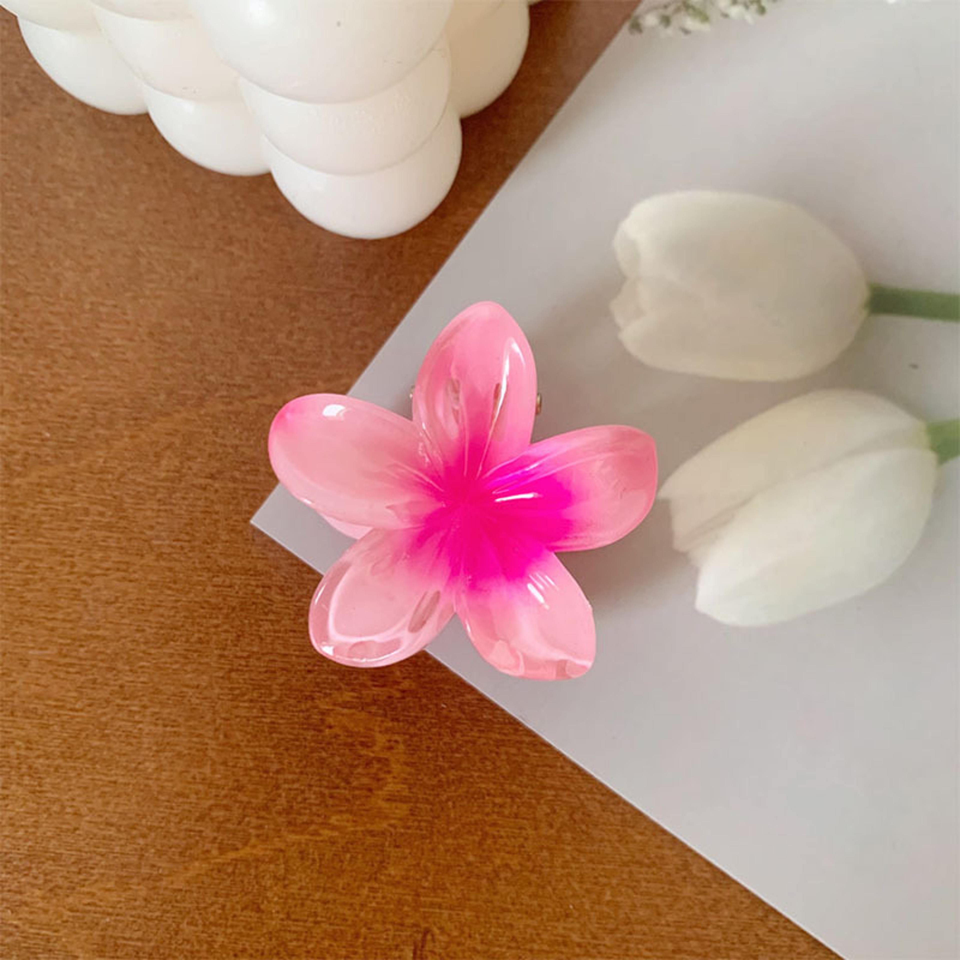 Tropical Bloom Mini Flower Hair Claw Clips Hawaiian Gradient Hair Clips For Everyday Style 2