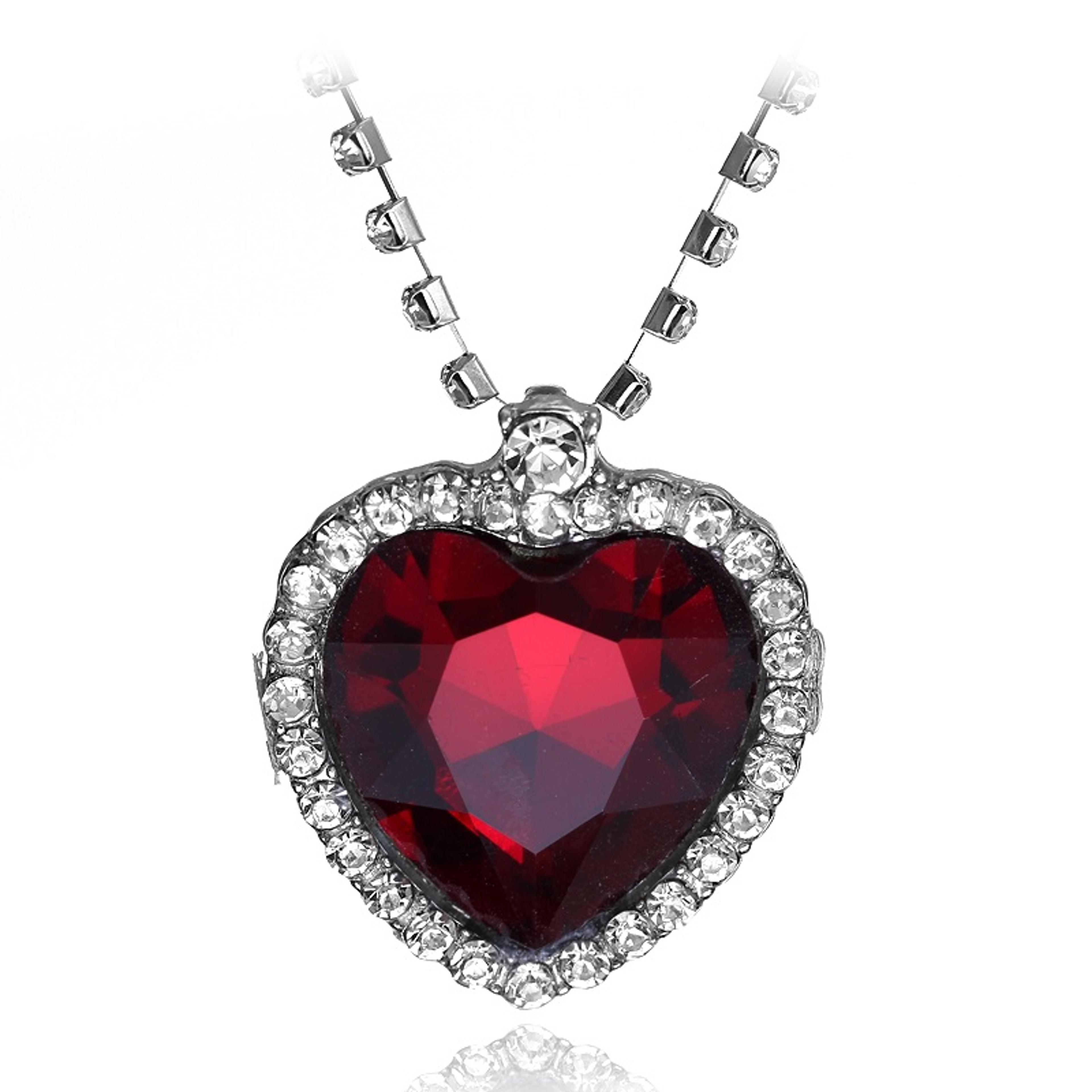 Titanic Inspired Heart Of The Ocean Crystal Necklace Romantic Blue Sapphire Pendant Gift 6