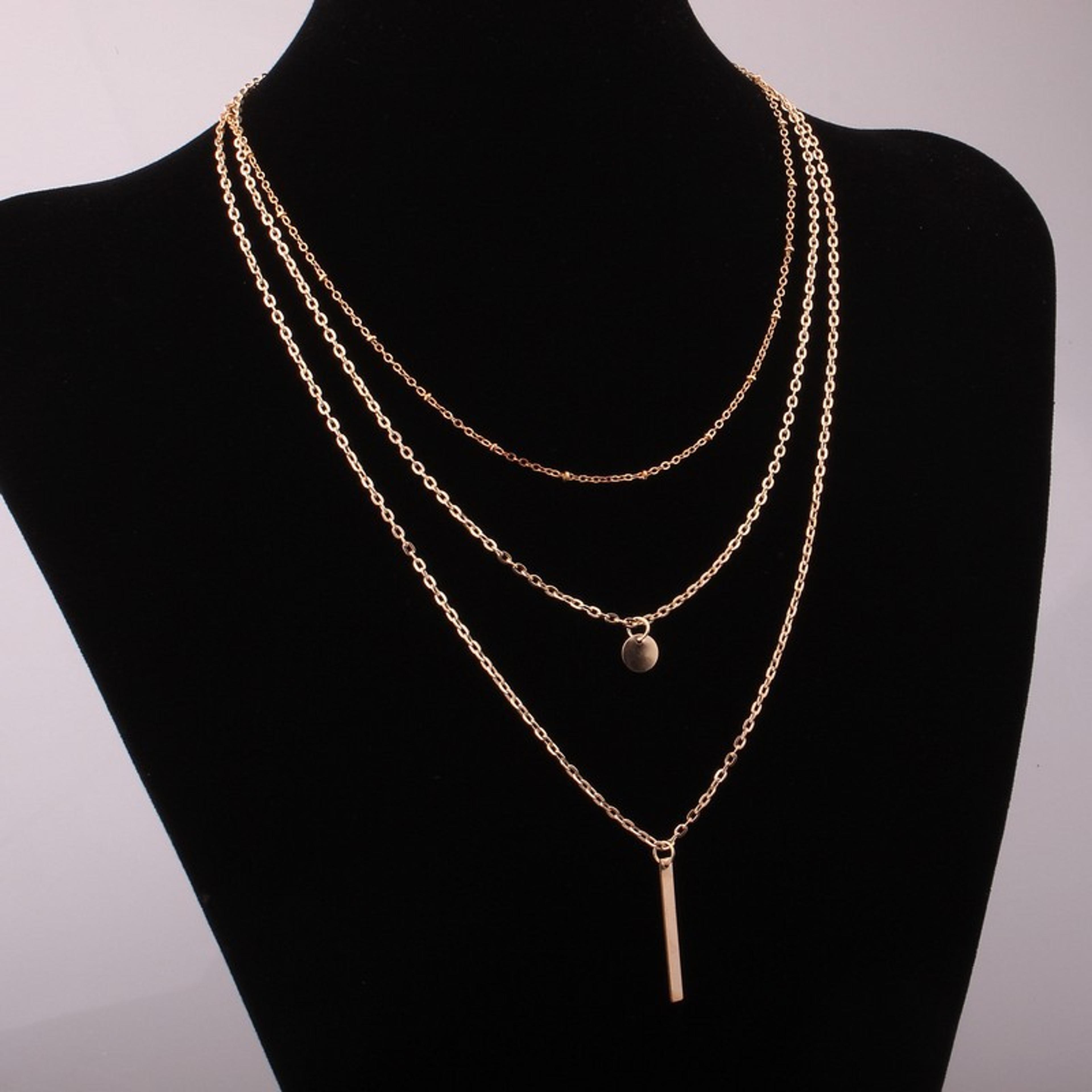 Layered Coin Tassel Bar Necklace For Women Layered Necklace Coin Pendant Necklace Boho Jewelry 4