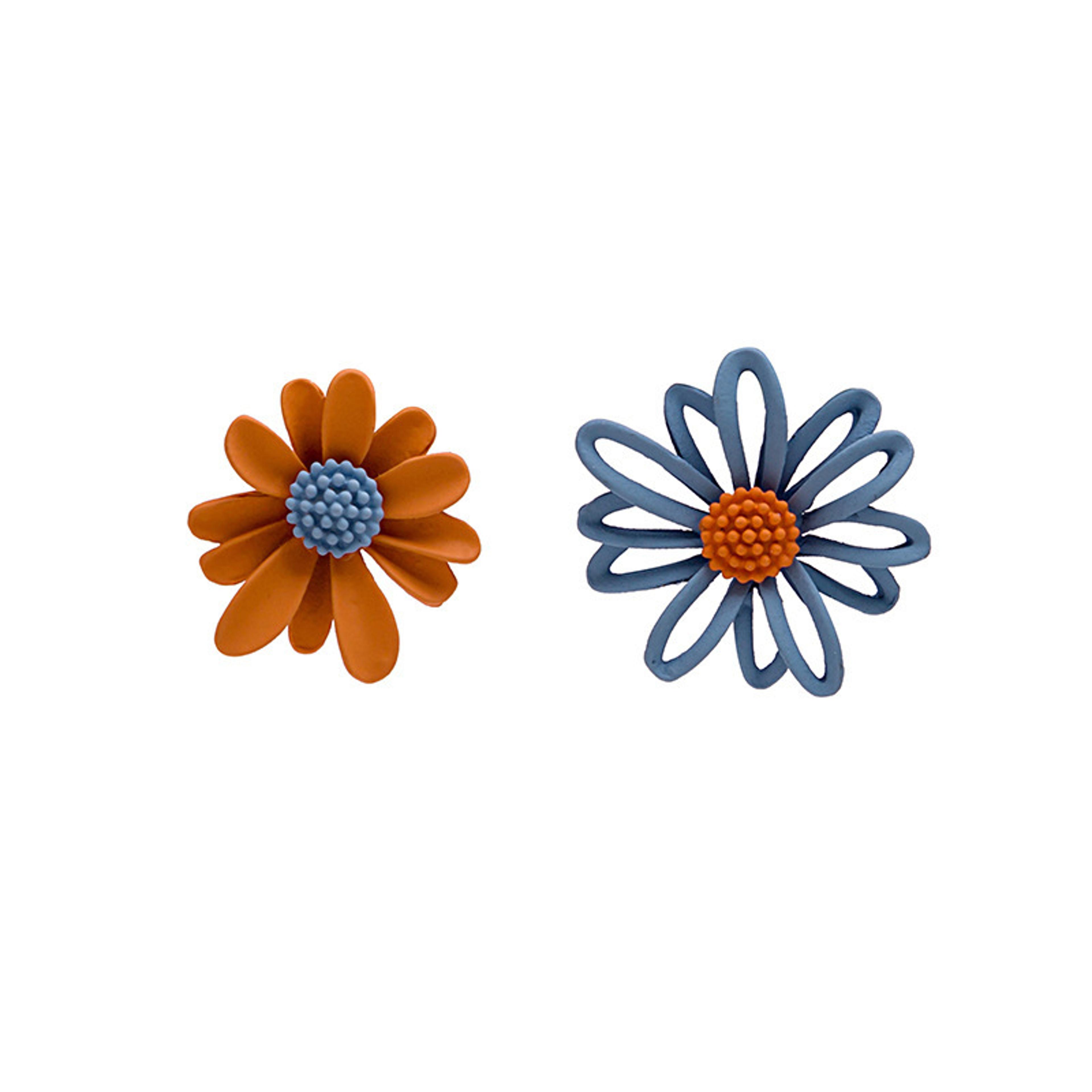 Korean Daisy Asymmetric Flower Stud Earrings Floral Stud Earrings Korean Earrings Cute Summer Jewel 6