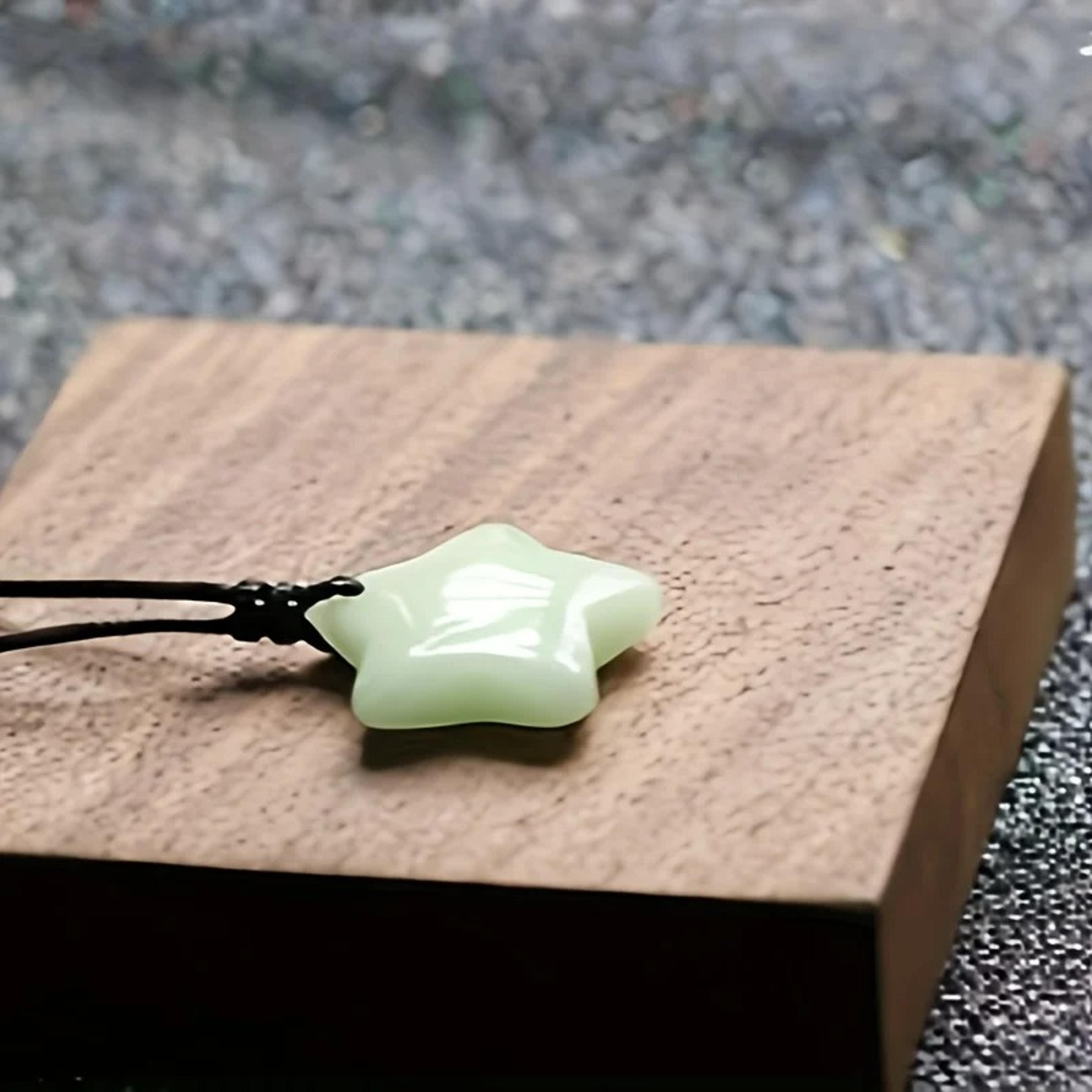 Glow In The Dark Star Pendant Necklace Set With Adjustable Rope Lucky Jade Festival Jewelry 3