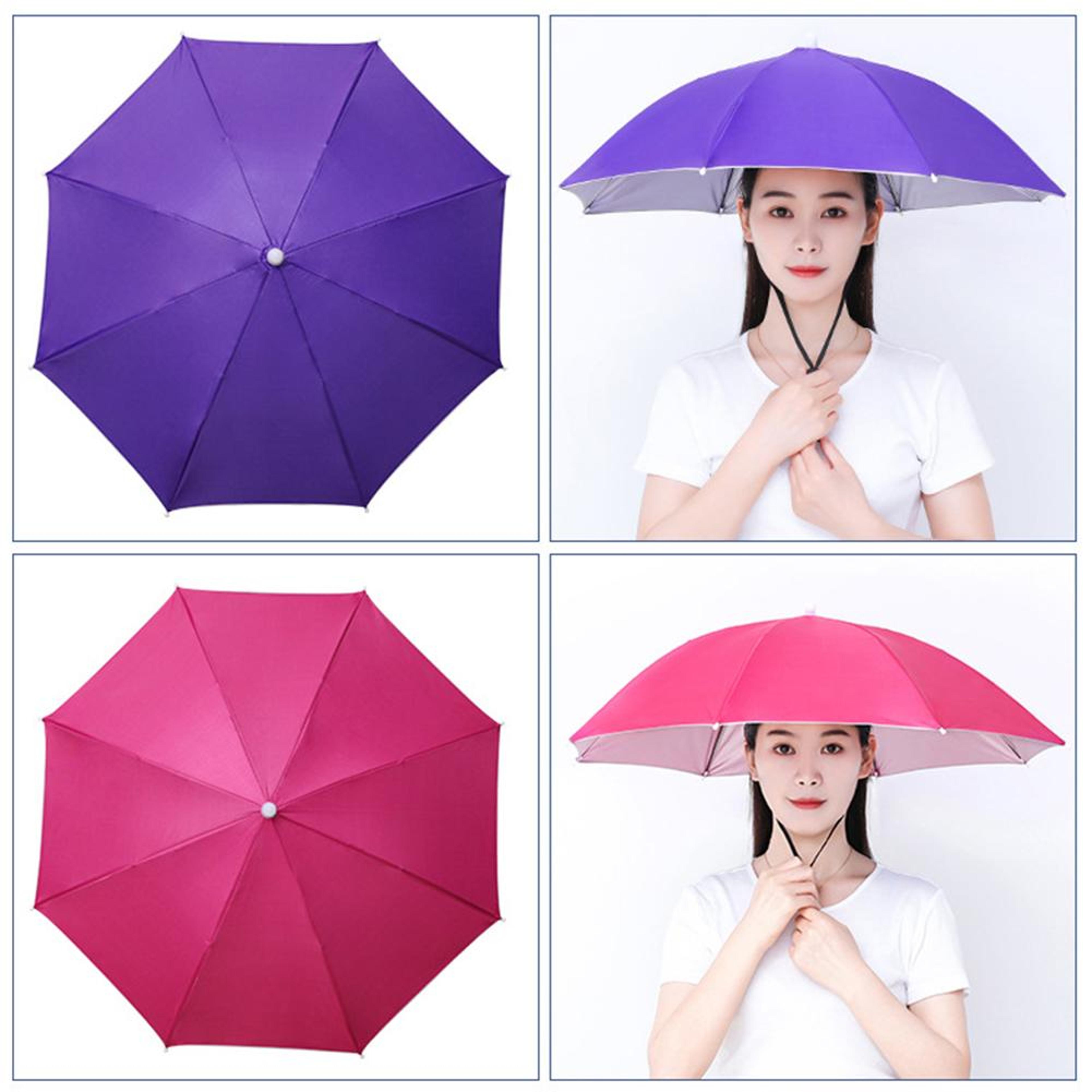 Portable Head Mounted Umbrella Hat Foldable UV Protection Hat For Fishing Camping  Outdoor Adventur 1