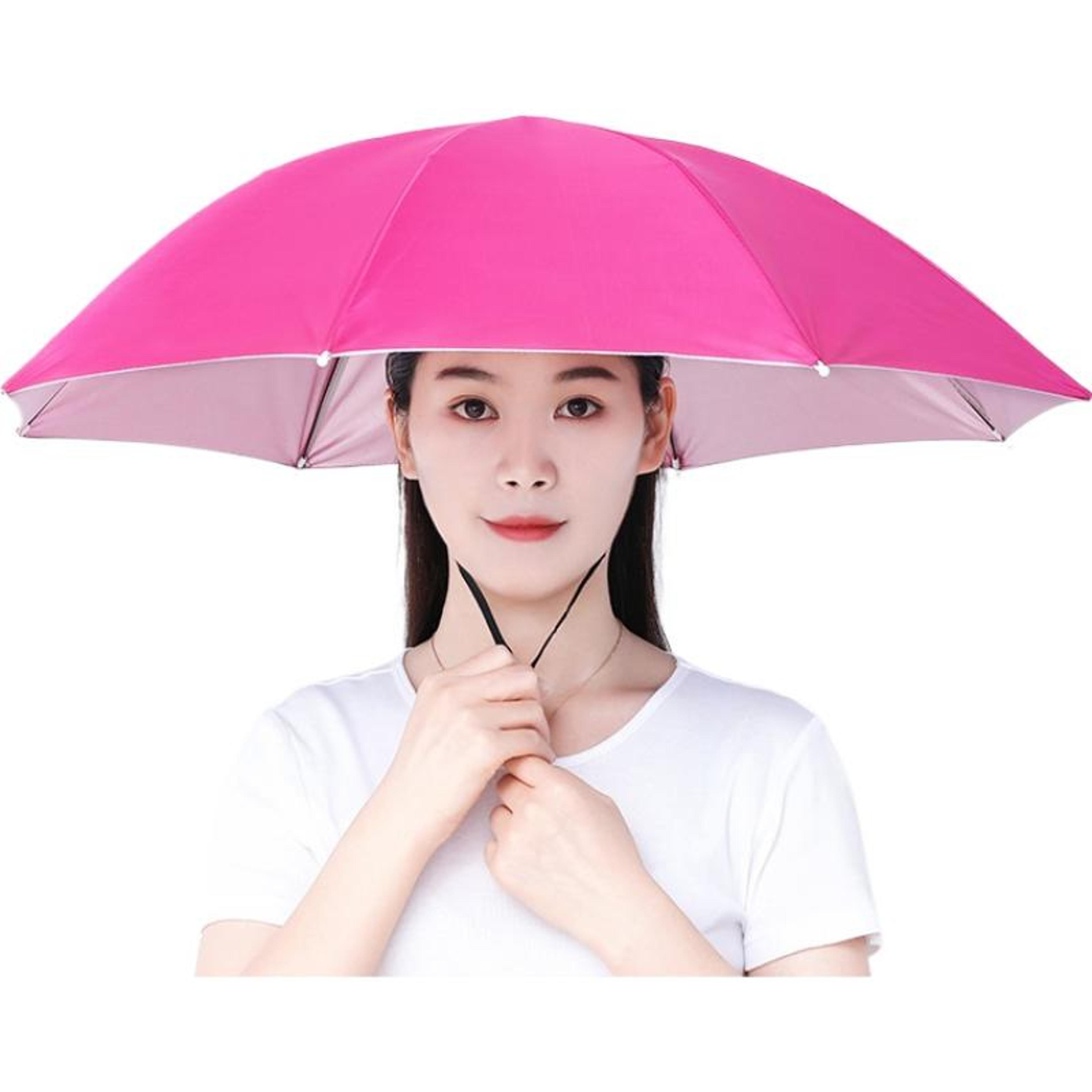 Portable Head Mounted Umbrella Hat Foldable UV Protection Hat For Fishing Camping  Outdoor Adventur 3