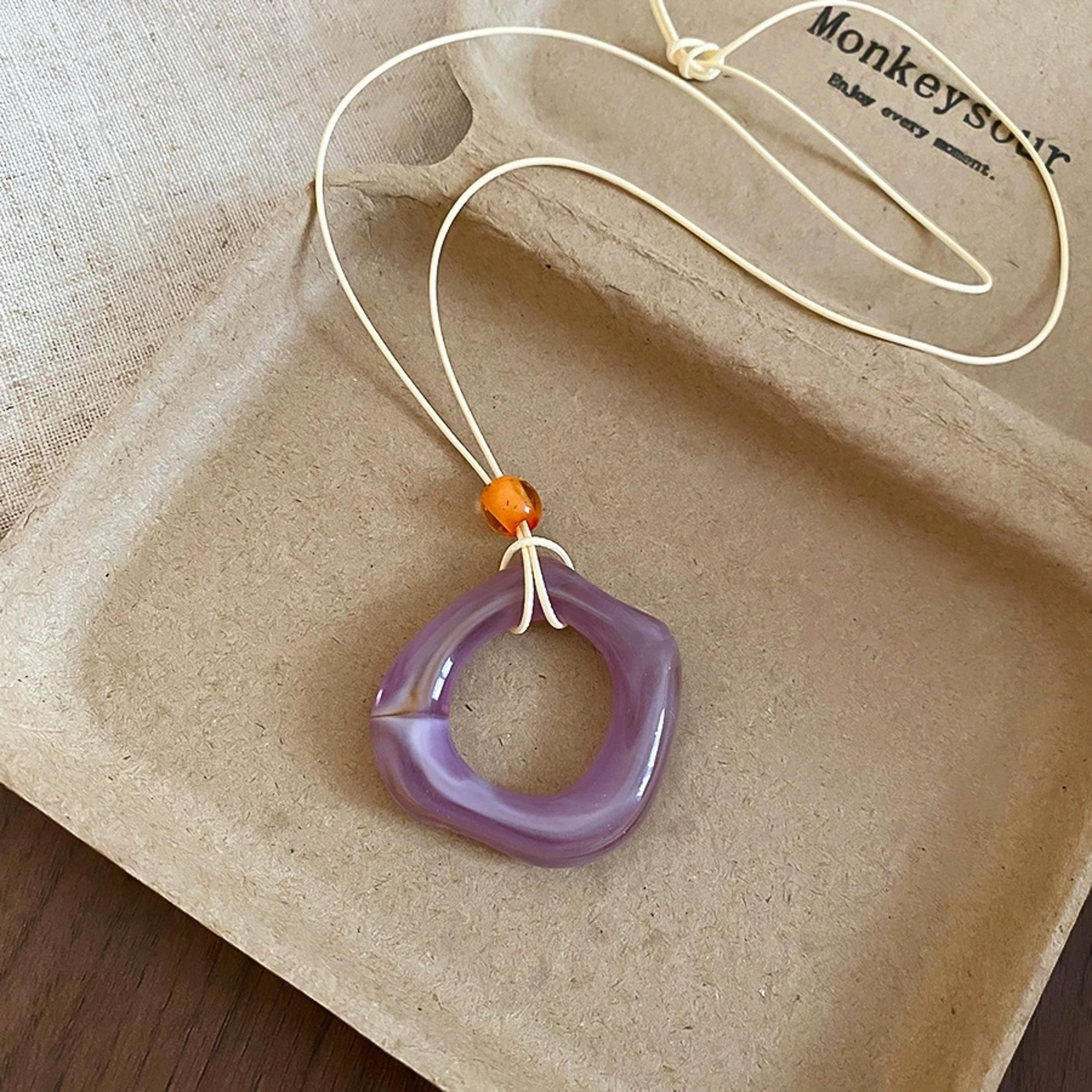 ColorPop Resin Pendant Necklace Modern Geometric Necklace With Long Rope Cord For Women 4