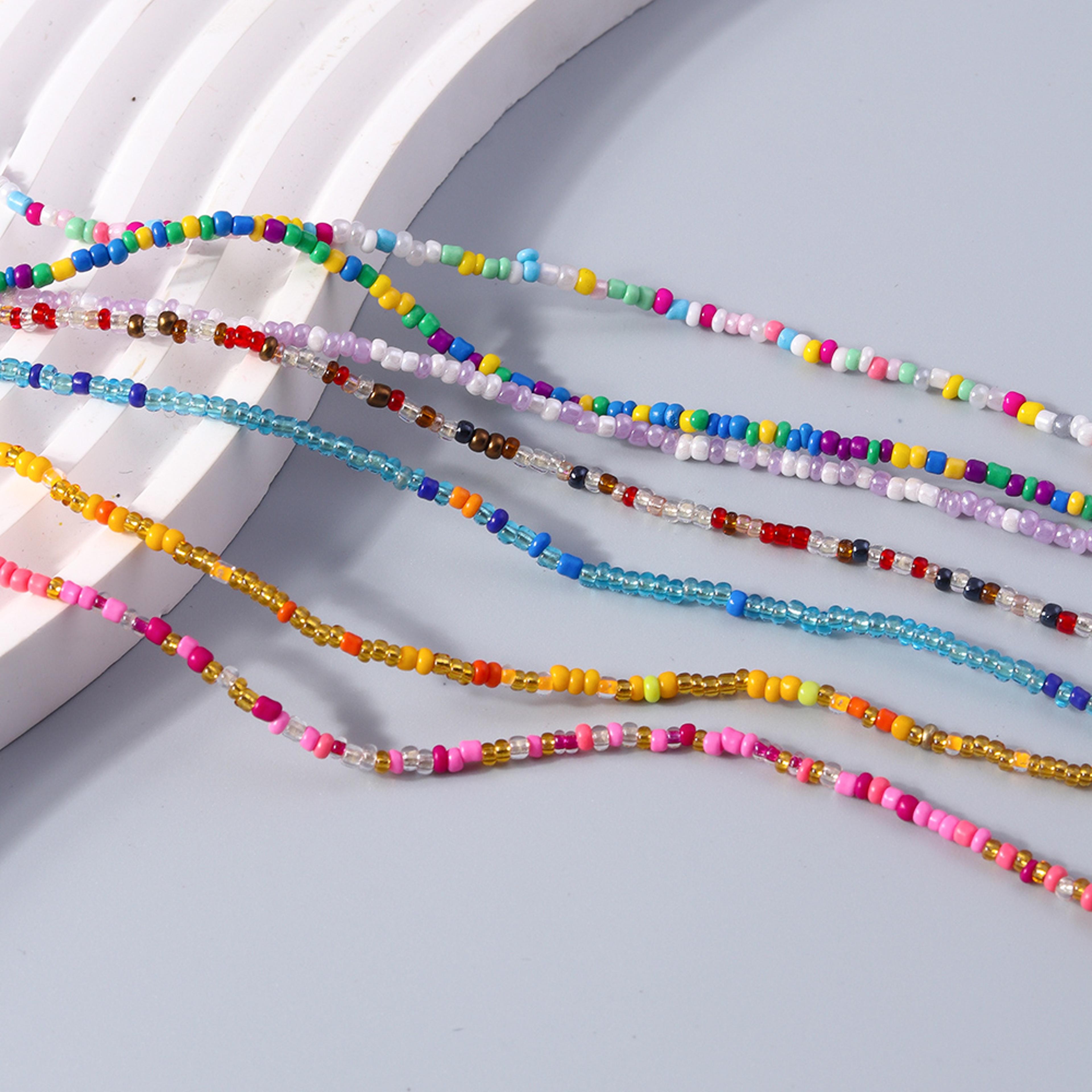 ColorPop Boho Beaded Choker Necklace For Women Colorful Beaded Necklace Summer Jewelry Gift 1