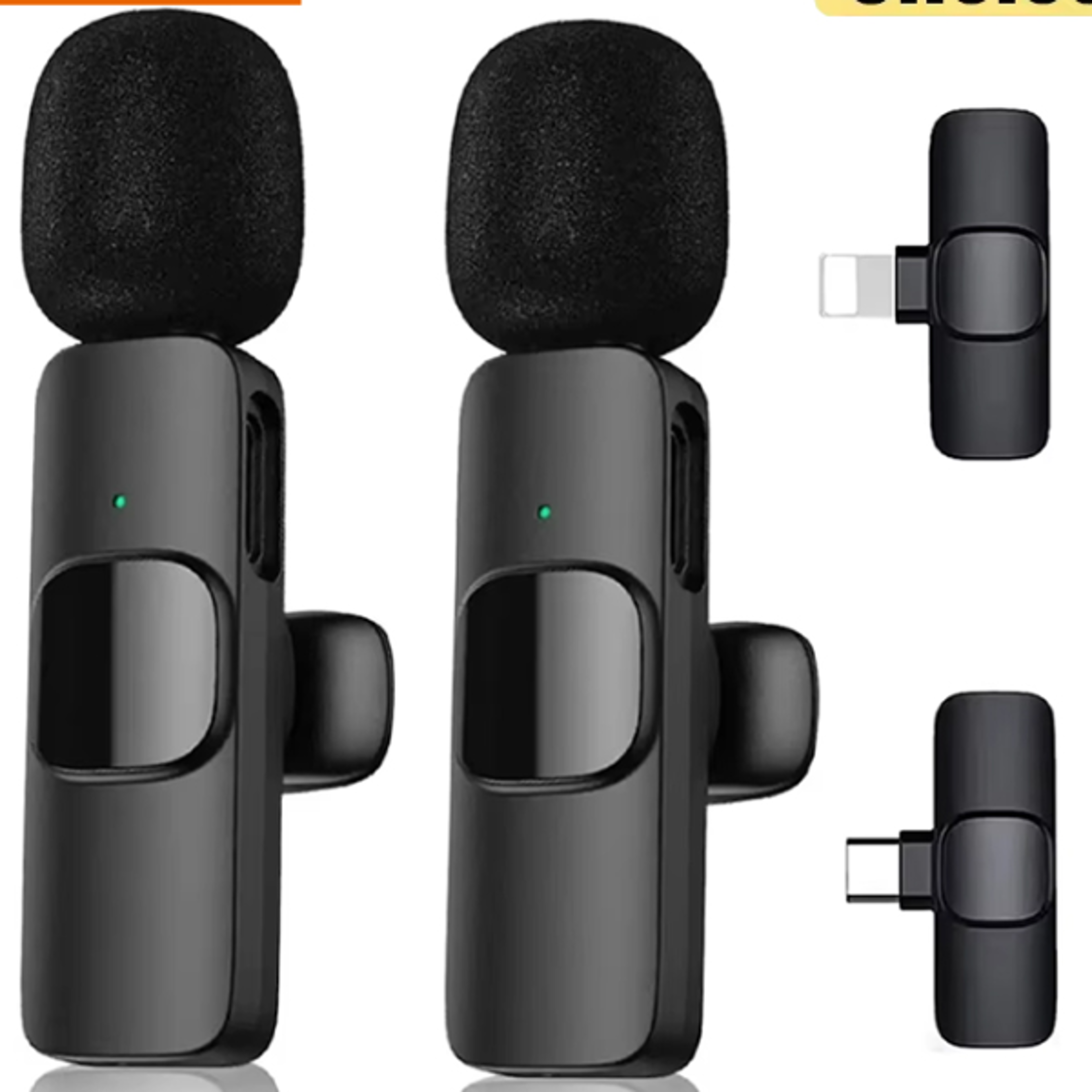 Dual Wireless Microphone With Noise Reduction ClipOn Lavalier Mic For Streaming Vlogging  Recording
