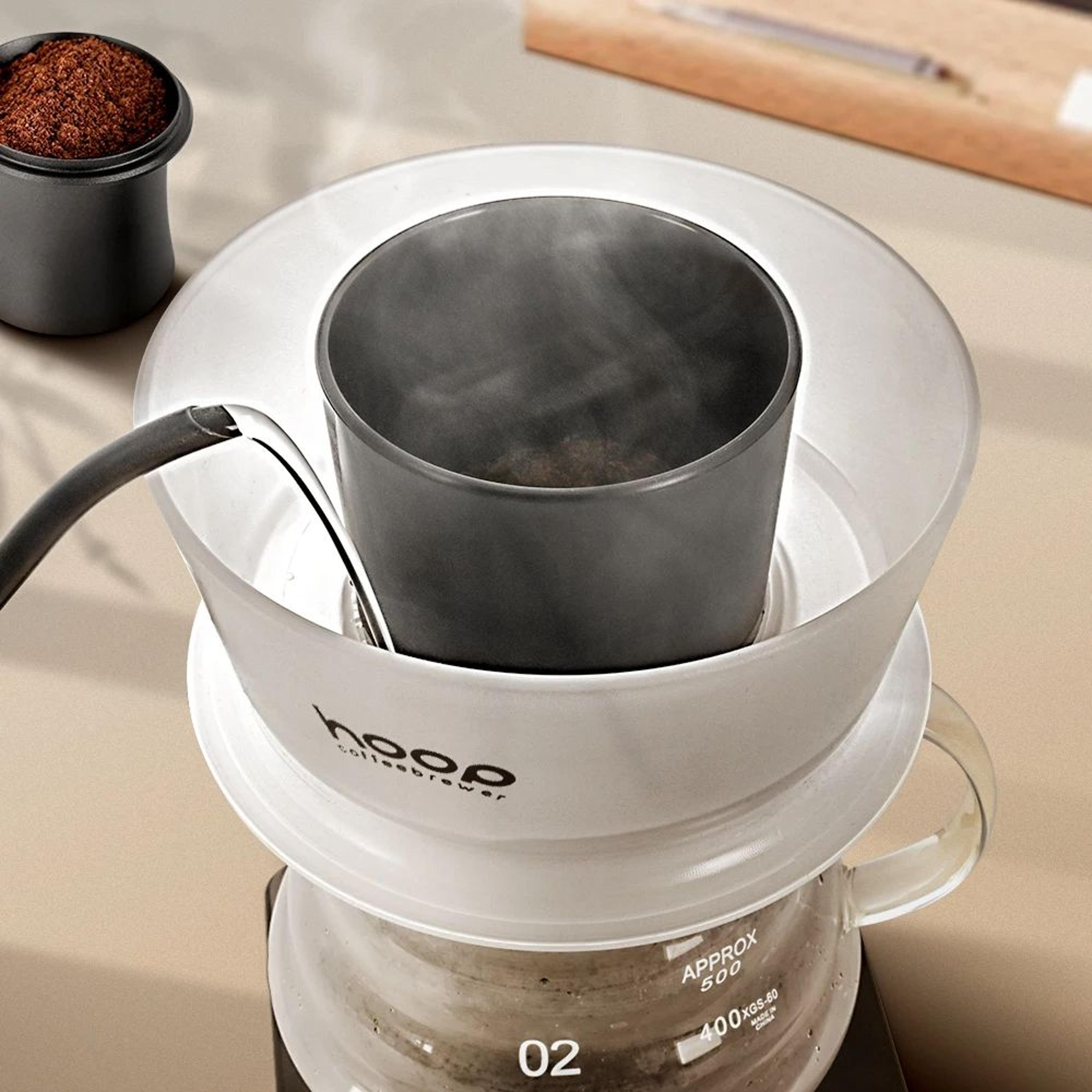 coffee brewer cup with detachable espresso filter, versatile coffee filter cup for hoop coffee brewer