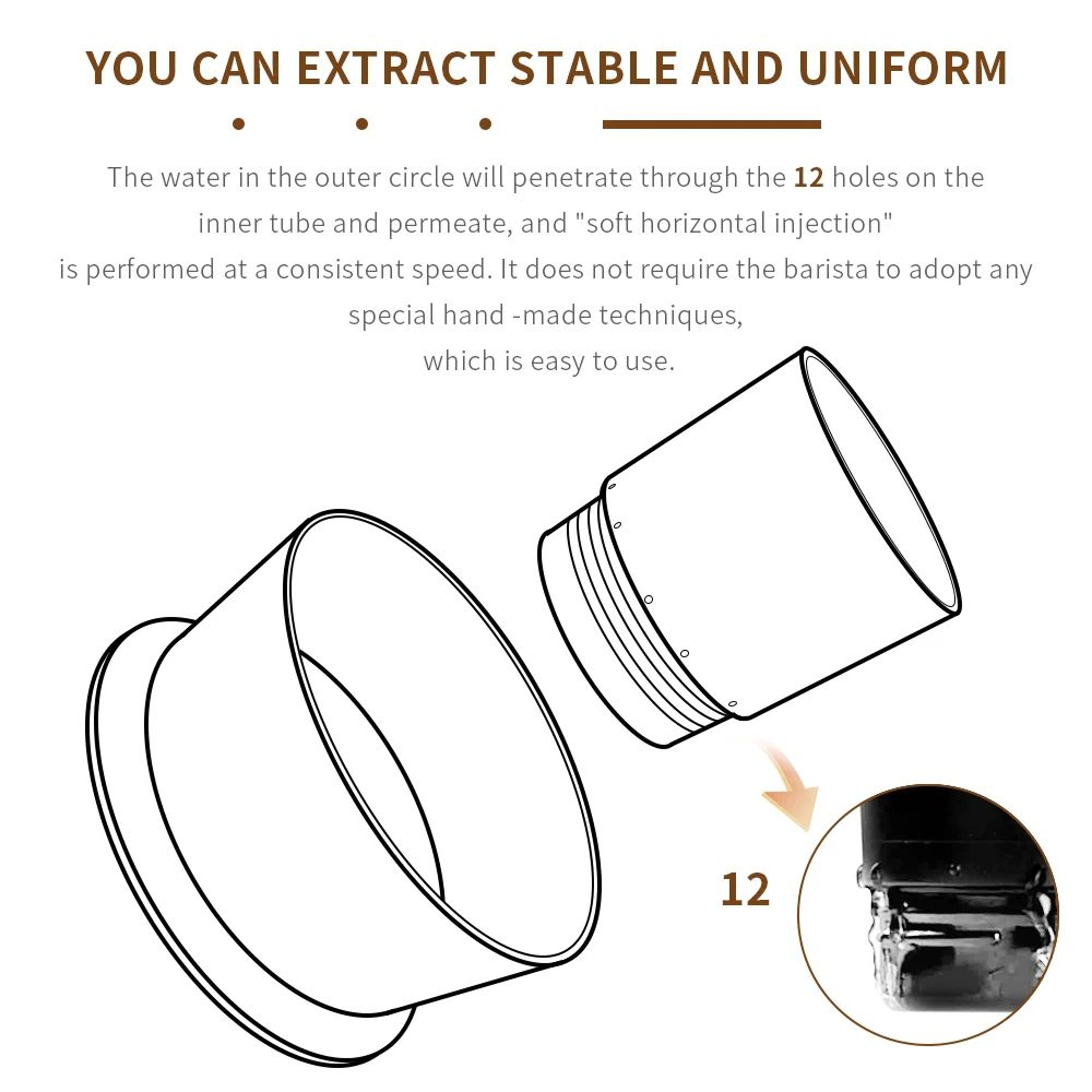 Coffee Brewer Cup With Detachable Espresso Filter Versatile Coffee Filter Cup For Hoop Coffee Brewe 2