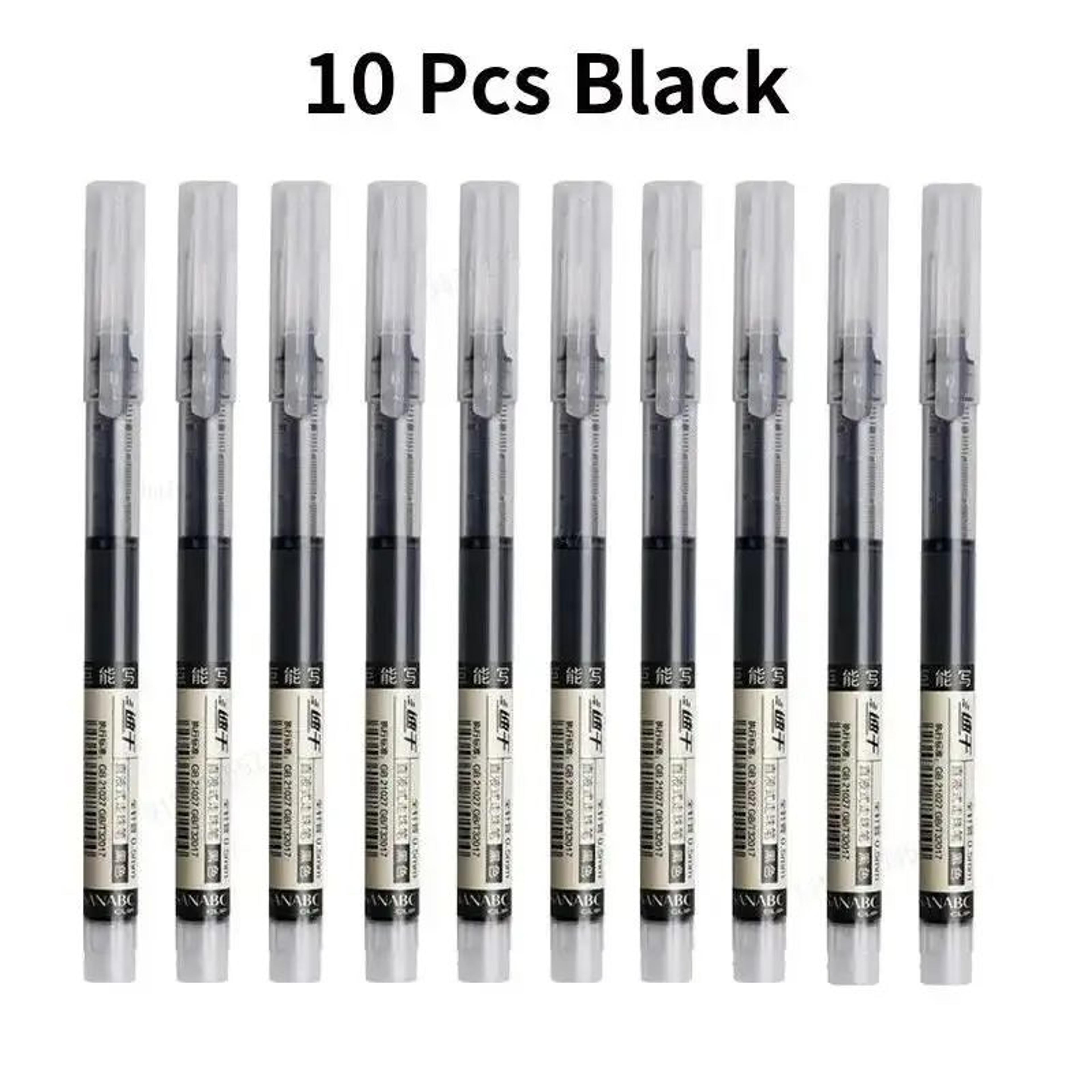 Straight Liquid Gel Pens QuickDrying LargeCapacity 05mm Ink For School  Office Writing 6