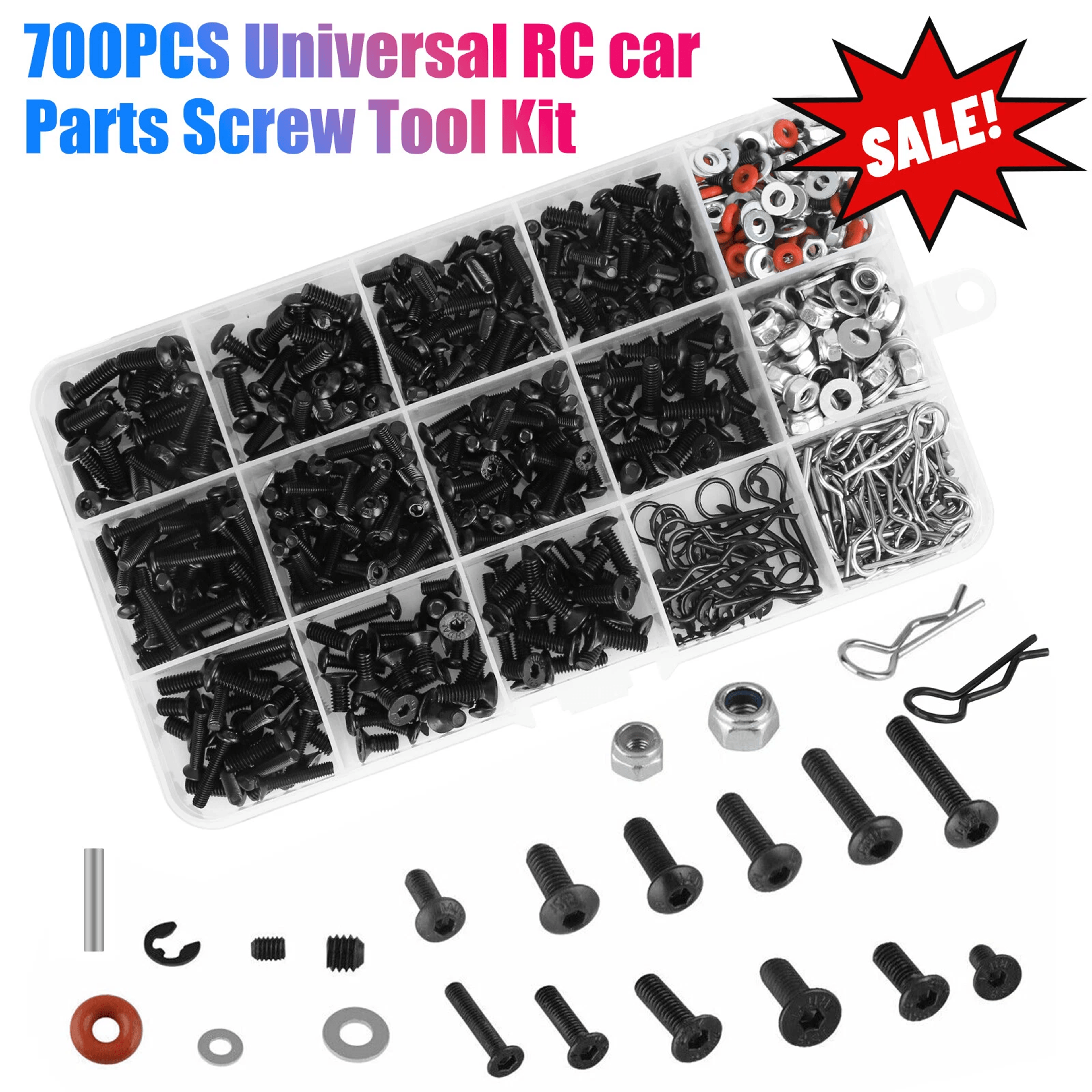 Metal RC Screws Kit Tool For RC Car Crawler Universal Fix Repair Set 0