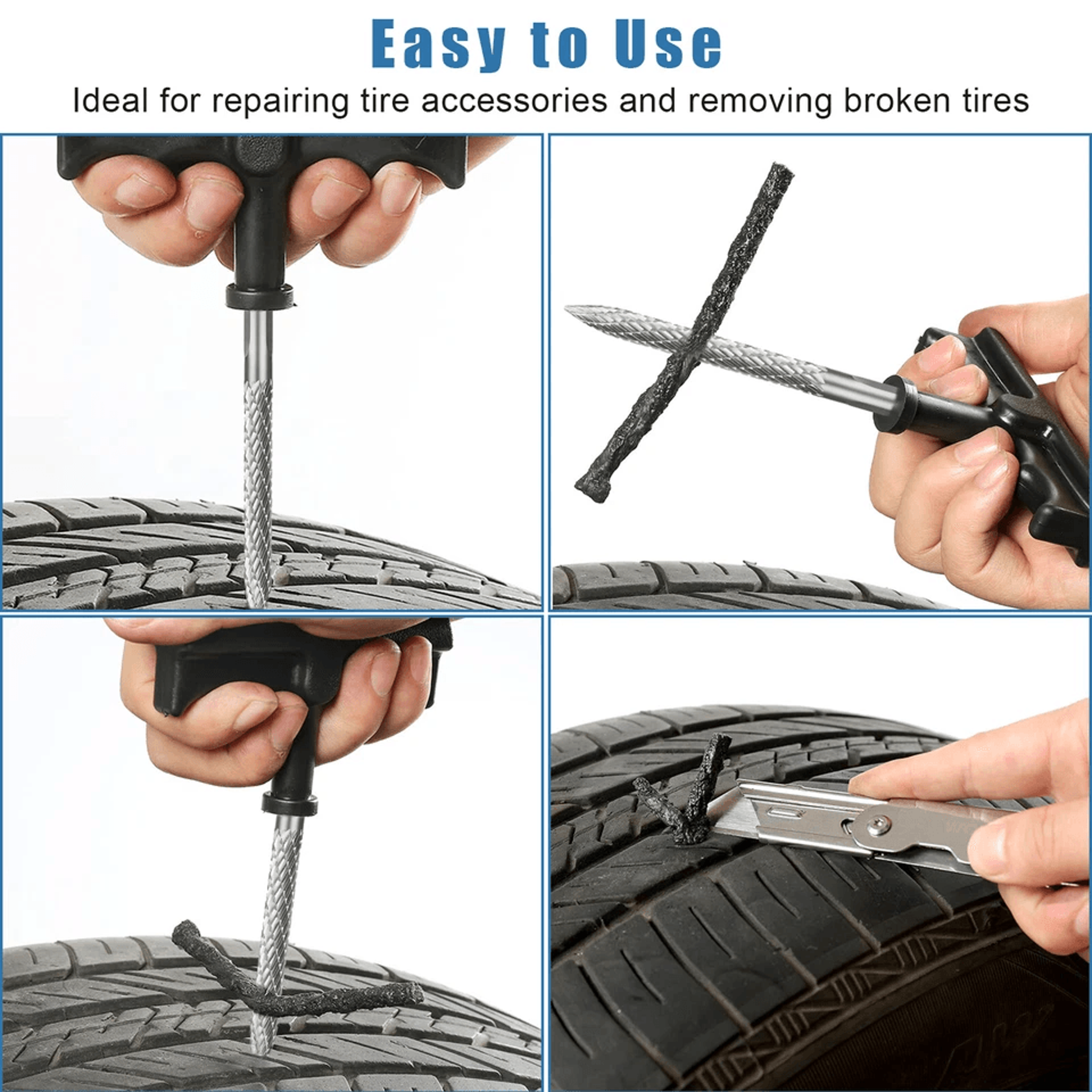 Tire Repair Carbide Burr Drill Bit Cutter Tyre Patch Plug Tool Kit For Efficient Tire Puncture Fix  2