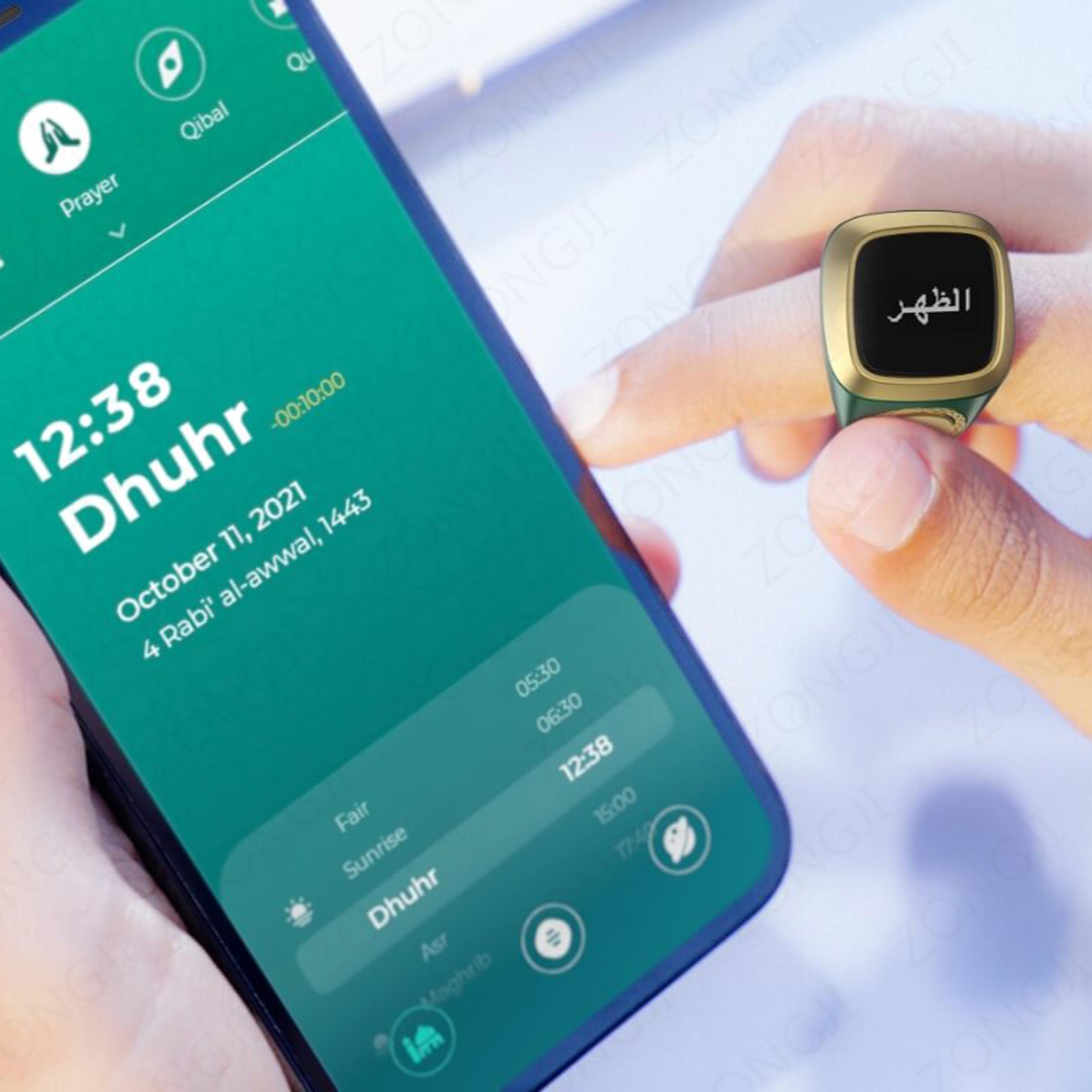 waterproof praise tally ring, smart digital counter for zikr & muslim prayer time