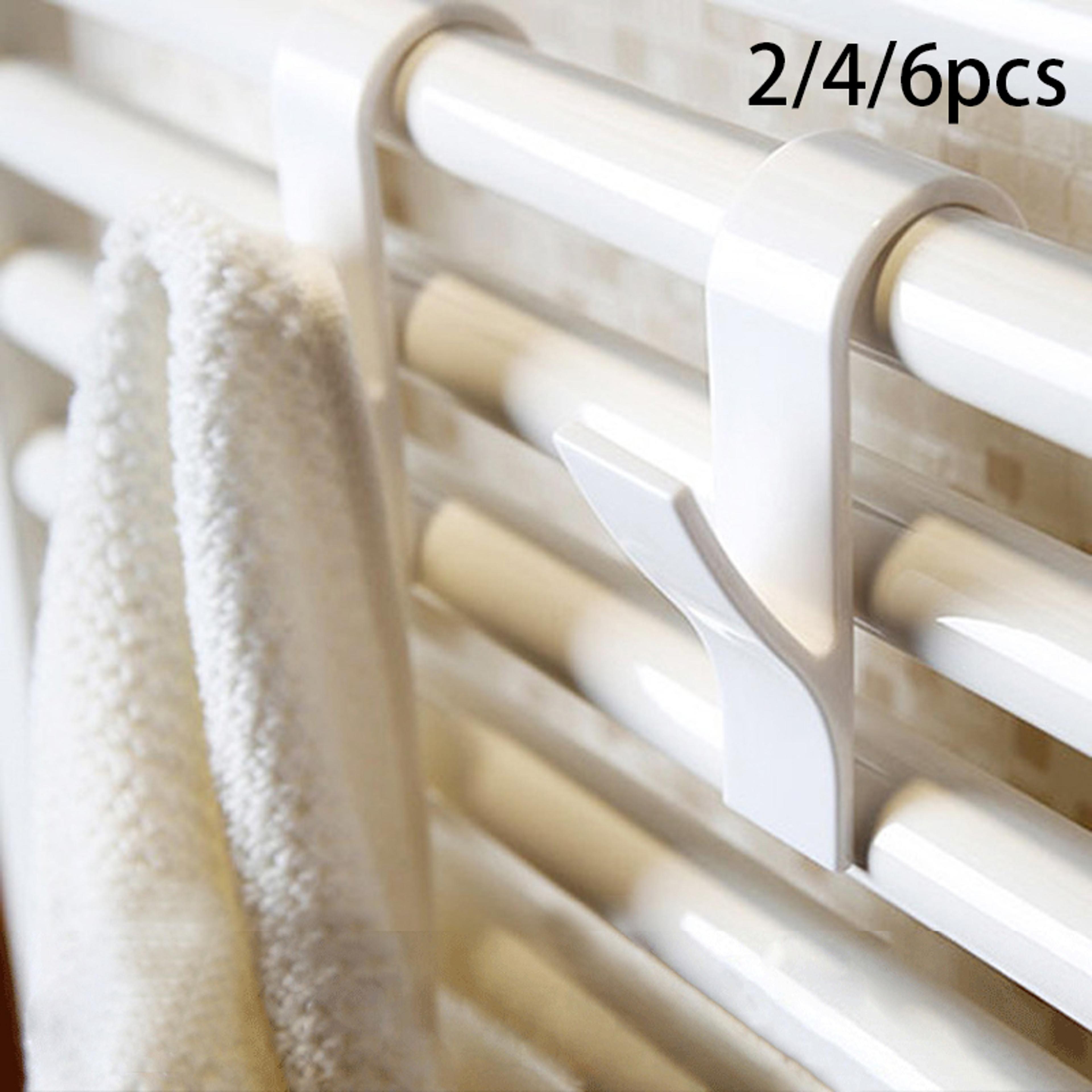 durable radiator hooks – multi-purpose hangers for towels, coats & scarfs – space-saving scarf rack (2-6pcs)