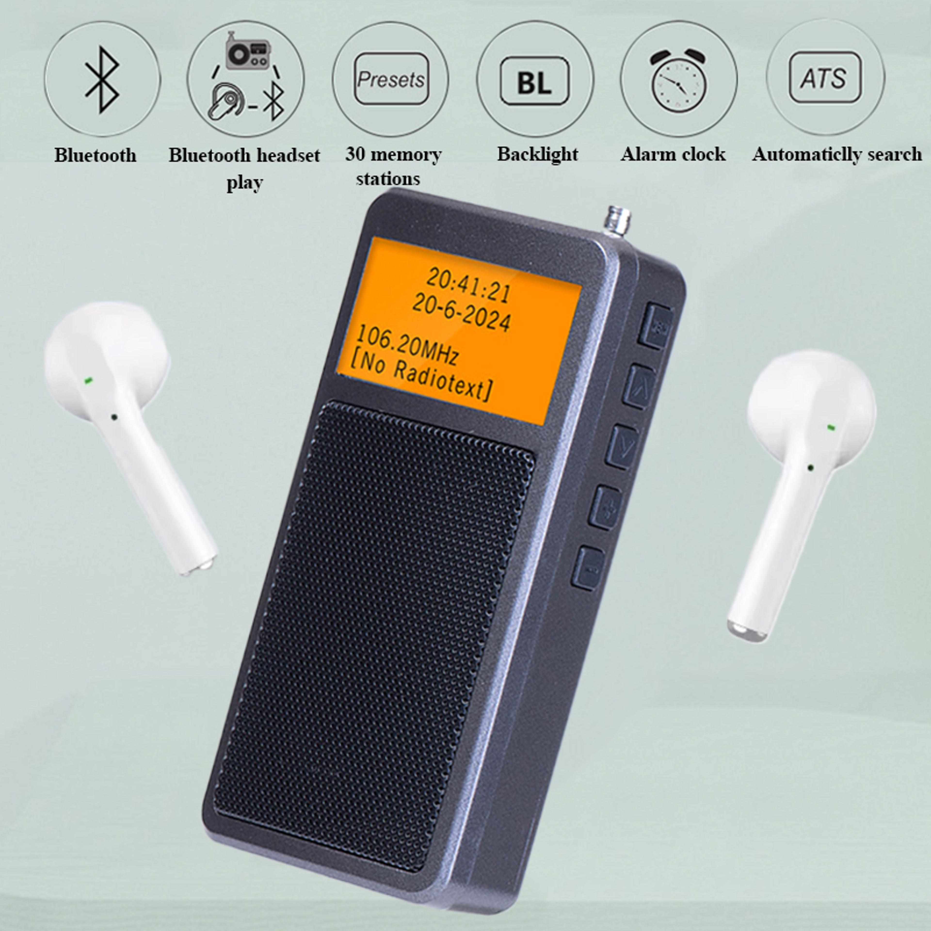 wireless bluetooth fm radio speaker with alarm clock, backlight & dsp stereo