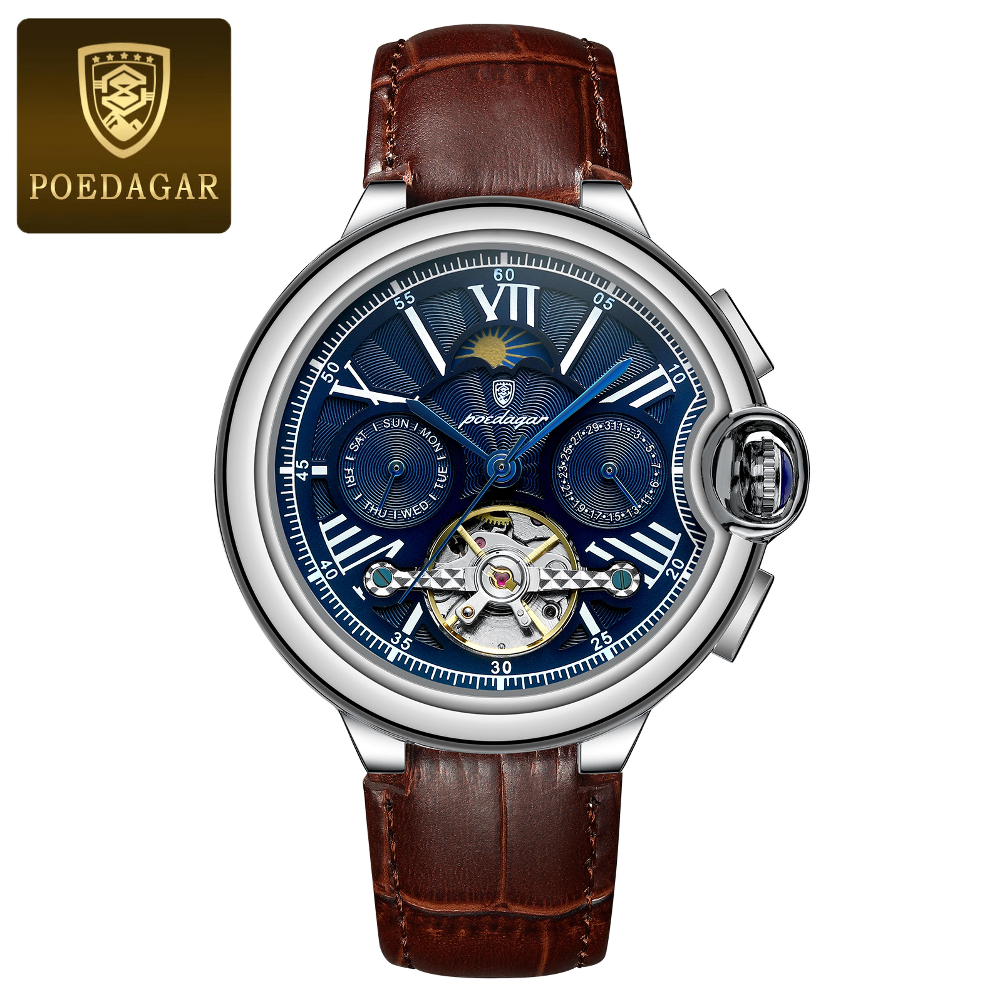 Luxury Man Watch With Hollow Tourbillon Automatic Mechanical Watch For Men Waterproof Stainless Ste 11