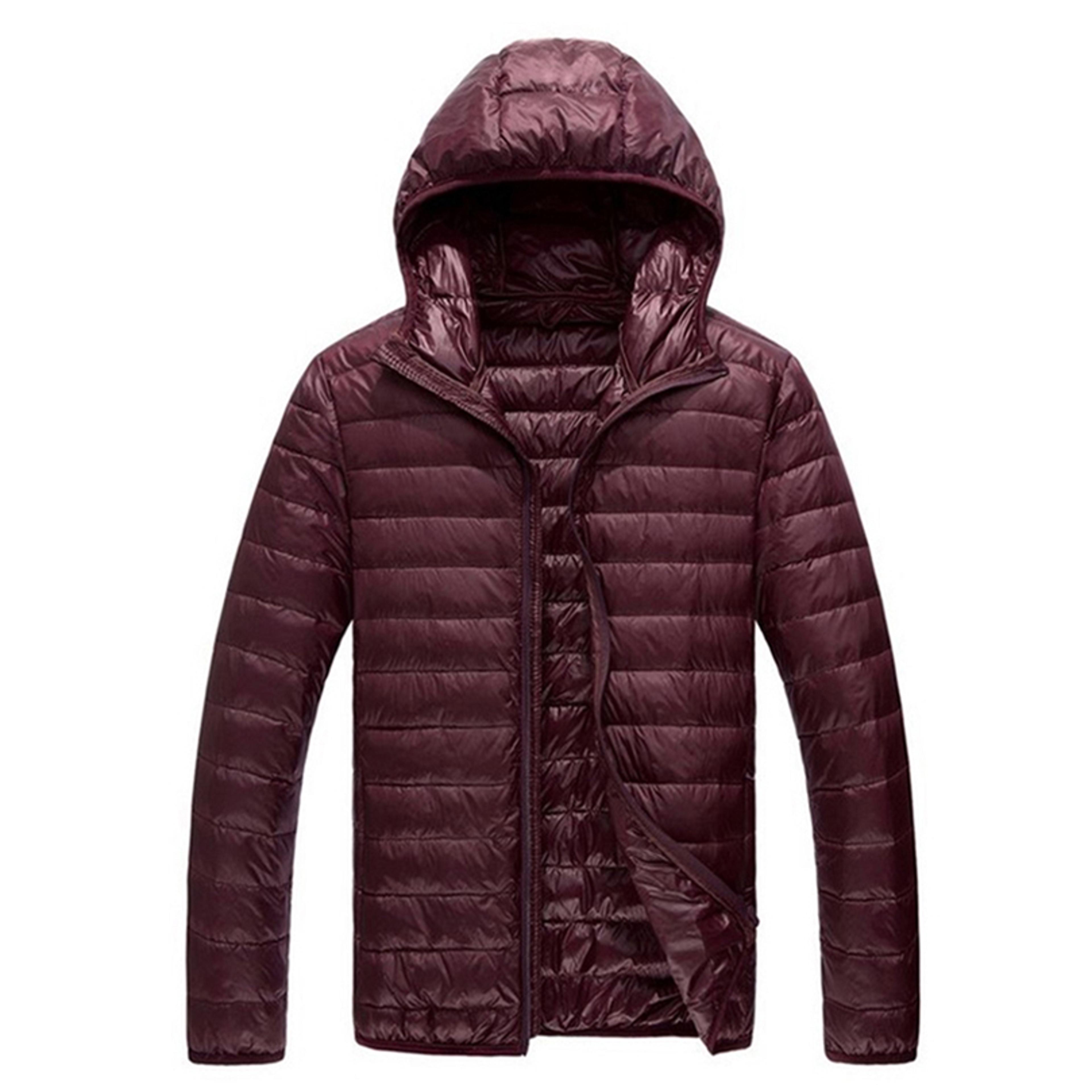 Lightweight Winter Down Jacket For Men Ultra Light Packable Puffer Padded Hooded Coat Breathable 4