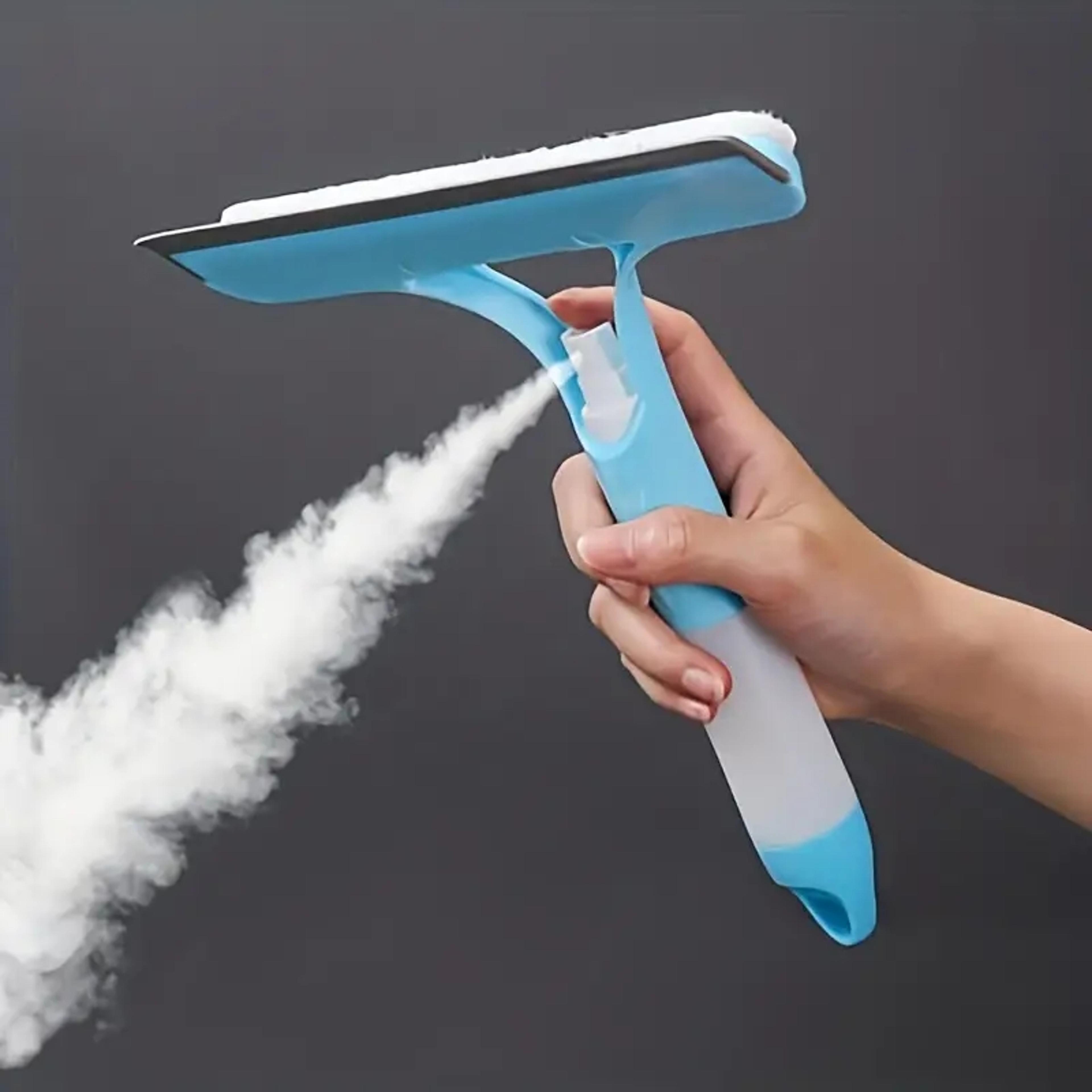 window wiper with squeegee, household multifunctional glass cleaner with spray bottle, microfiber cloth for mirrors