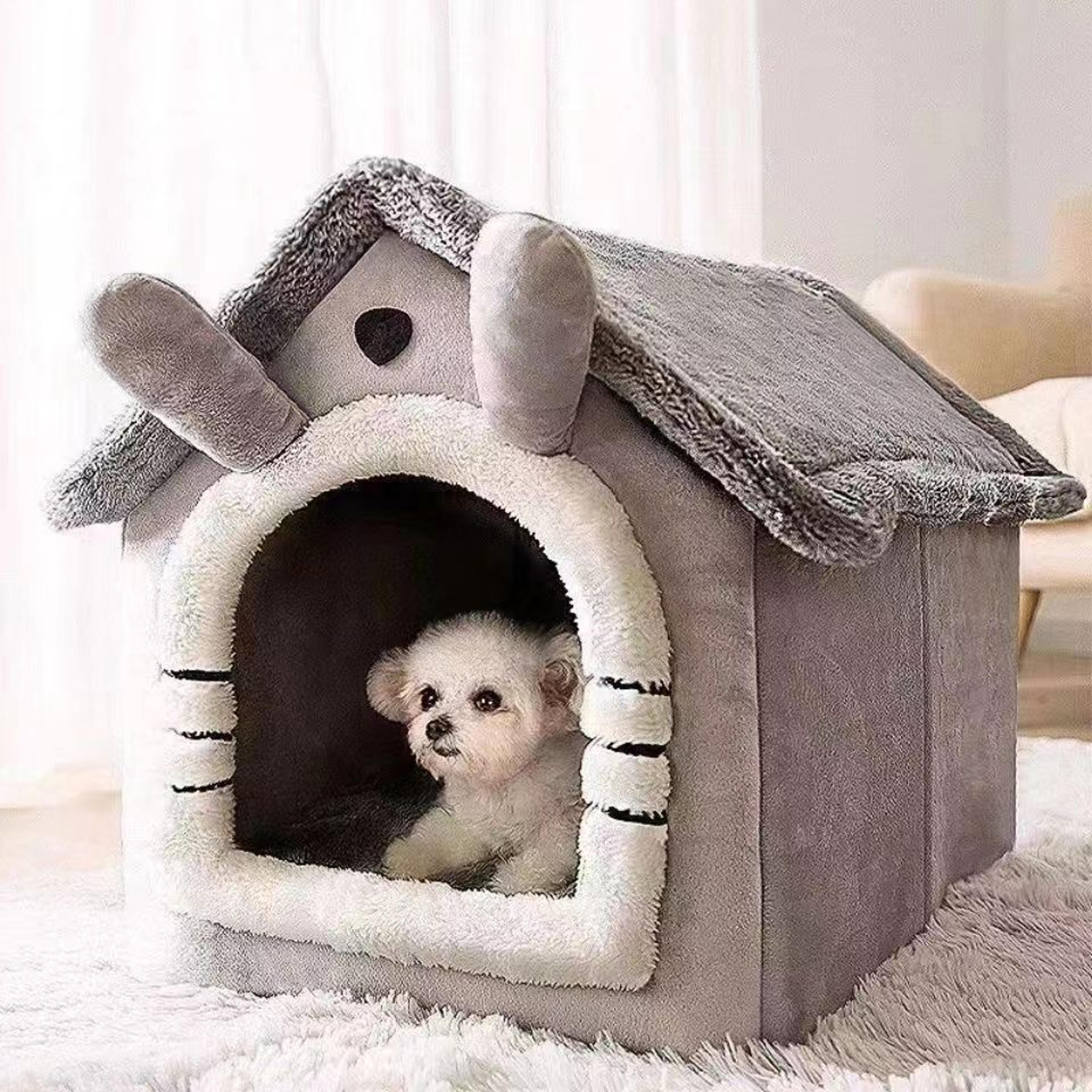 premium cozy small dog house bed washable pet bed for cats & small dogs