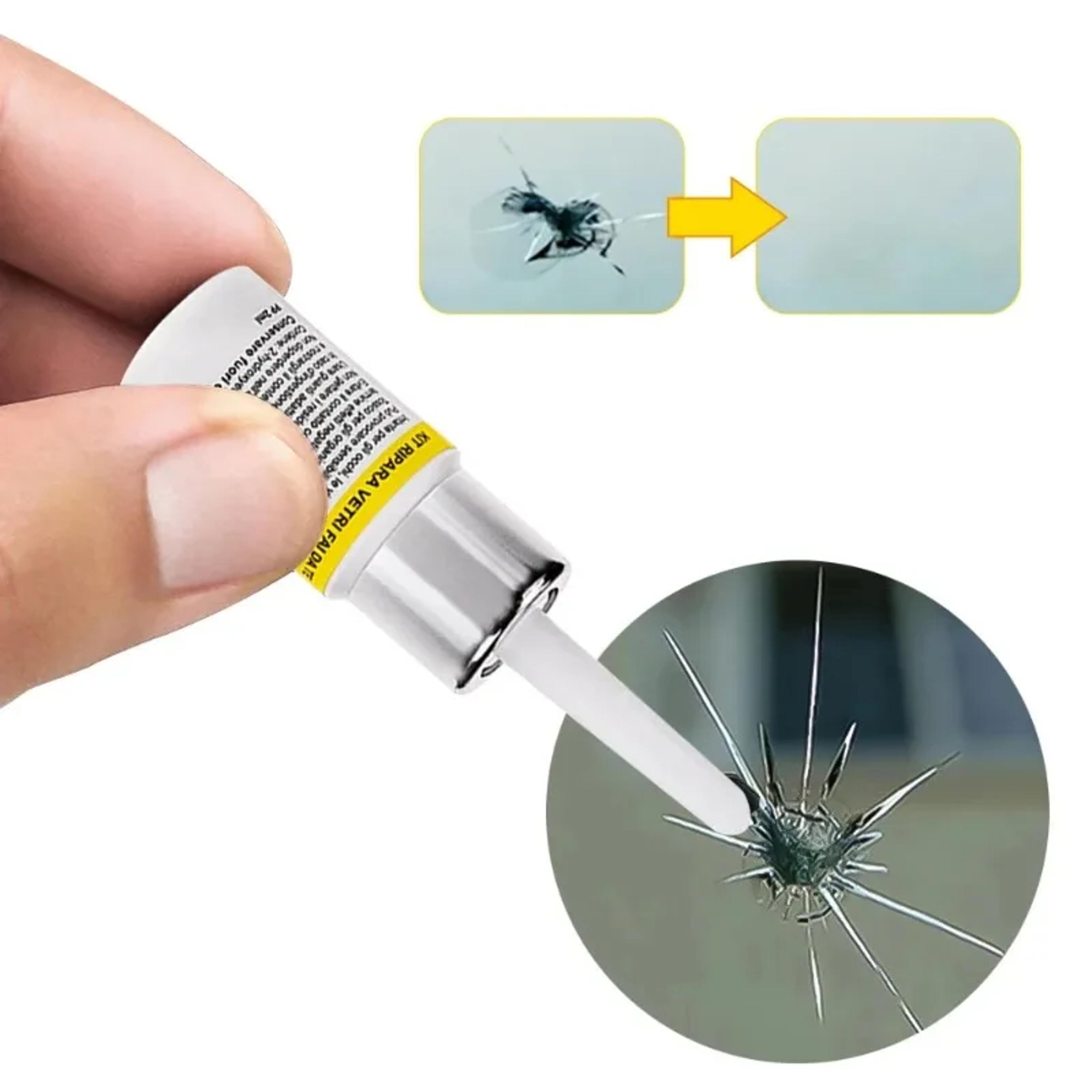 windshield crack repair kit with glass curing glue for auto glass and car windows