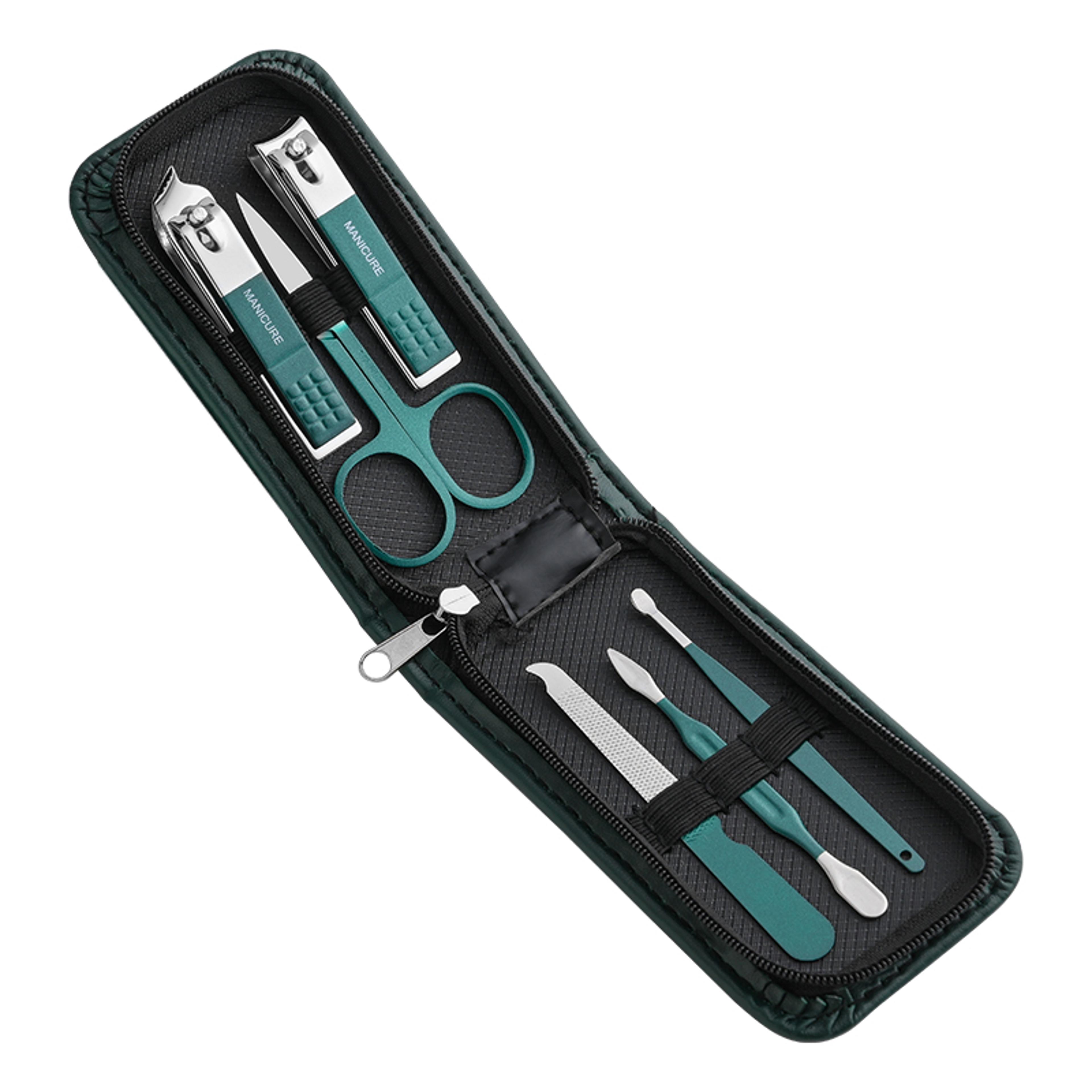 professional manicure premium stainless steel nail clippers kit with portable case