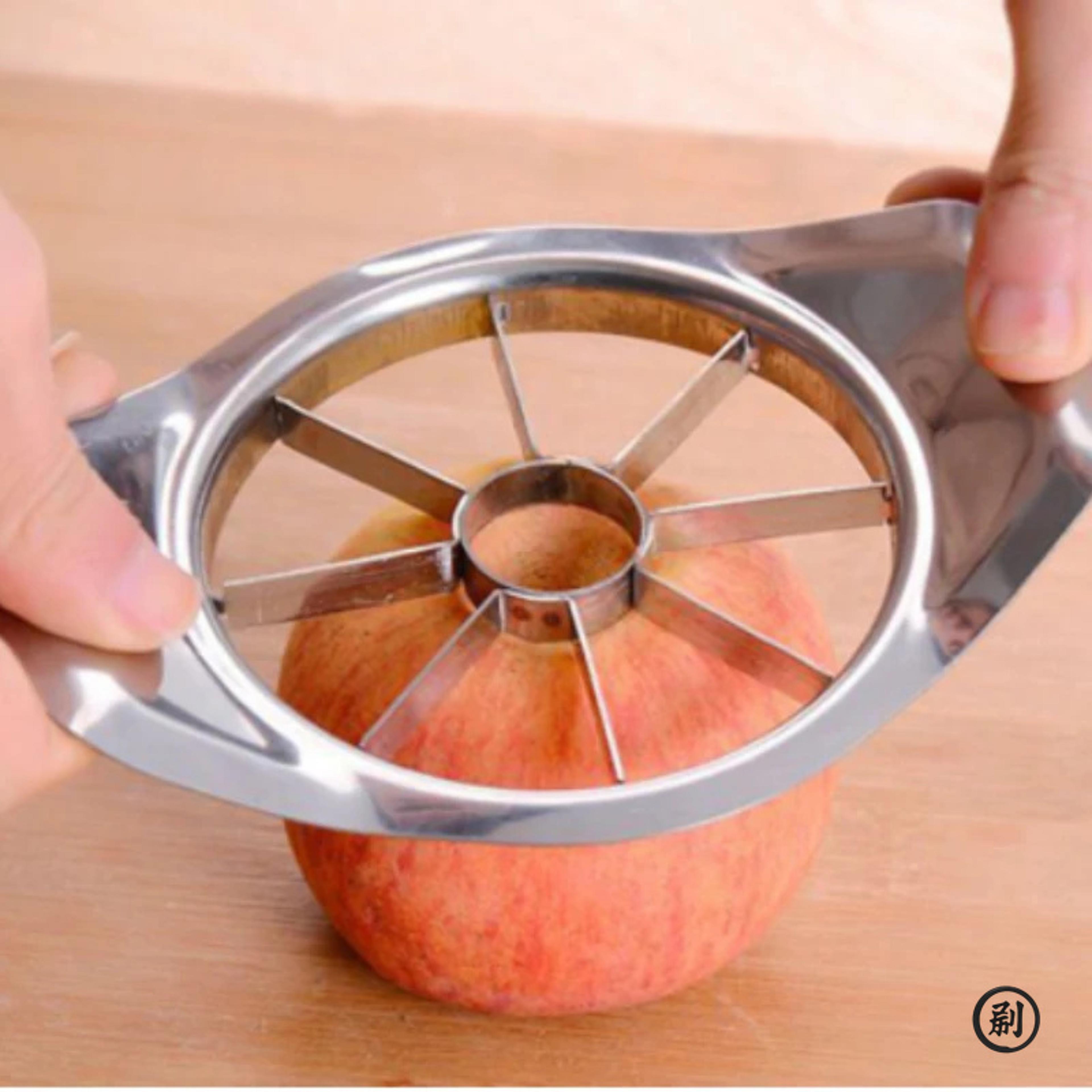stainless steel apple slicer and fruit divider with comfort handle