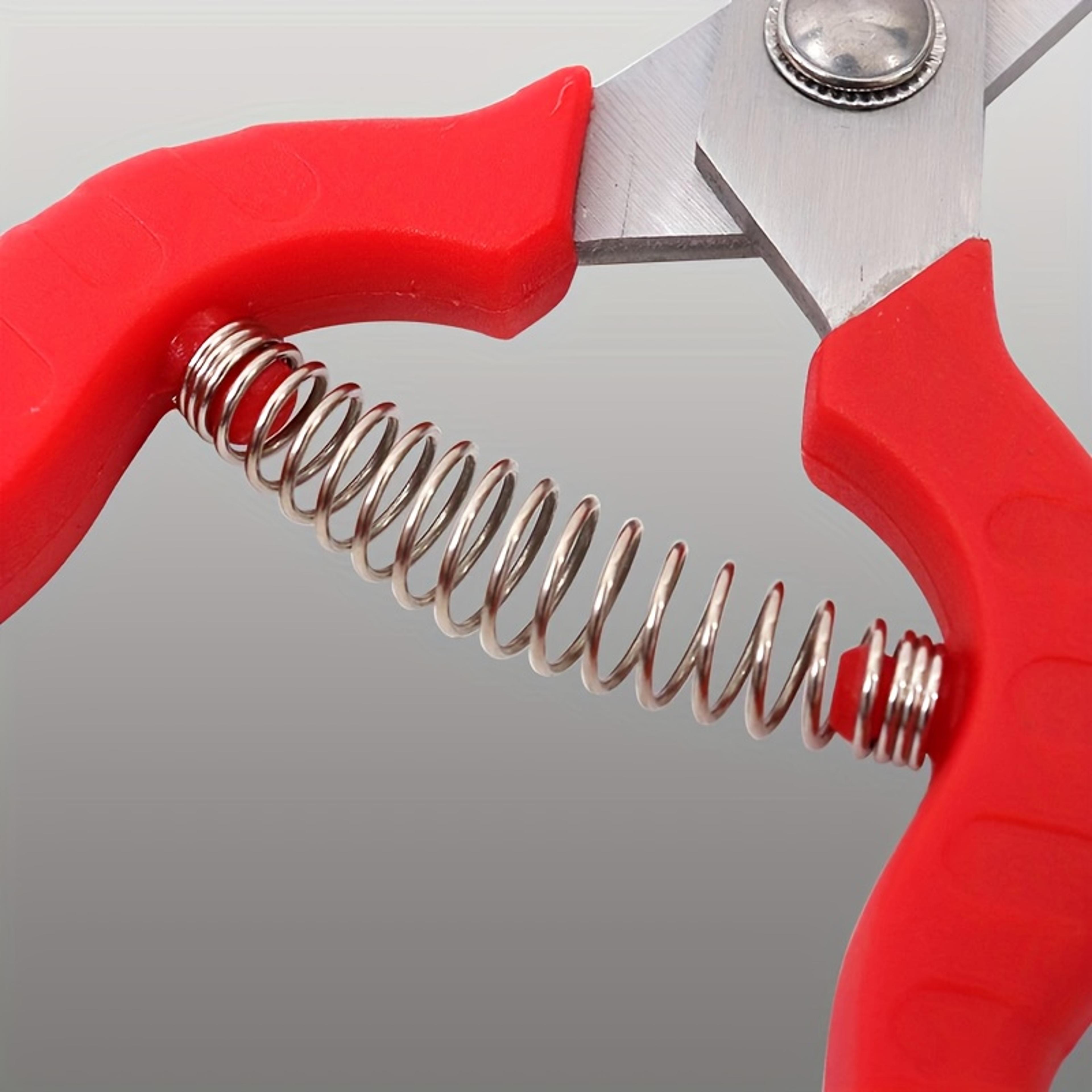 Professional Garden Pruning Shears With Ergonomic Red Grip 4