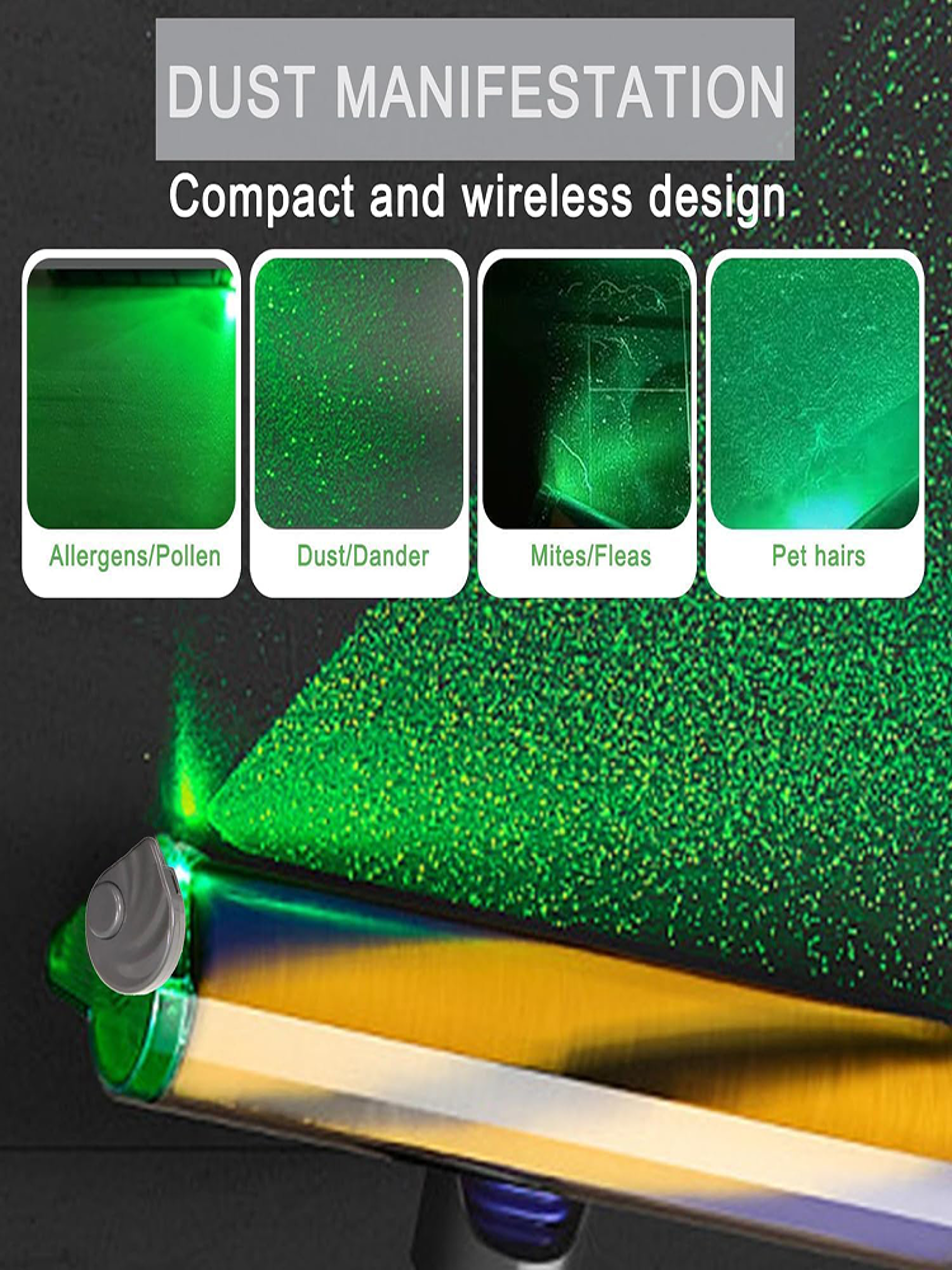 Universal USB Vacuum Laser Dust Display Light Attachment 3