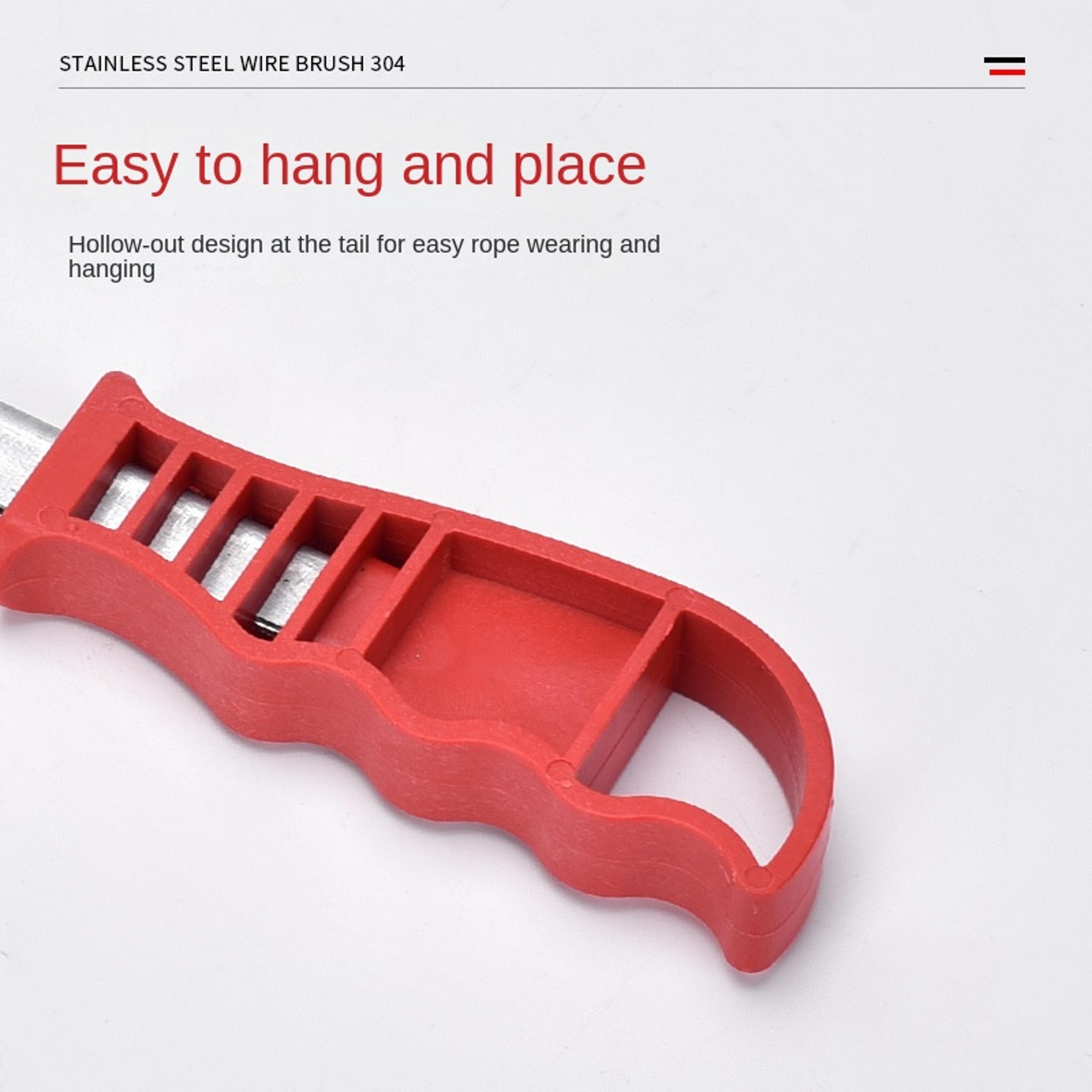Premium Long Handle Wire Brush Grill Cleaning  Rust Removal Tool Durable Stainless Steel Brush 2