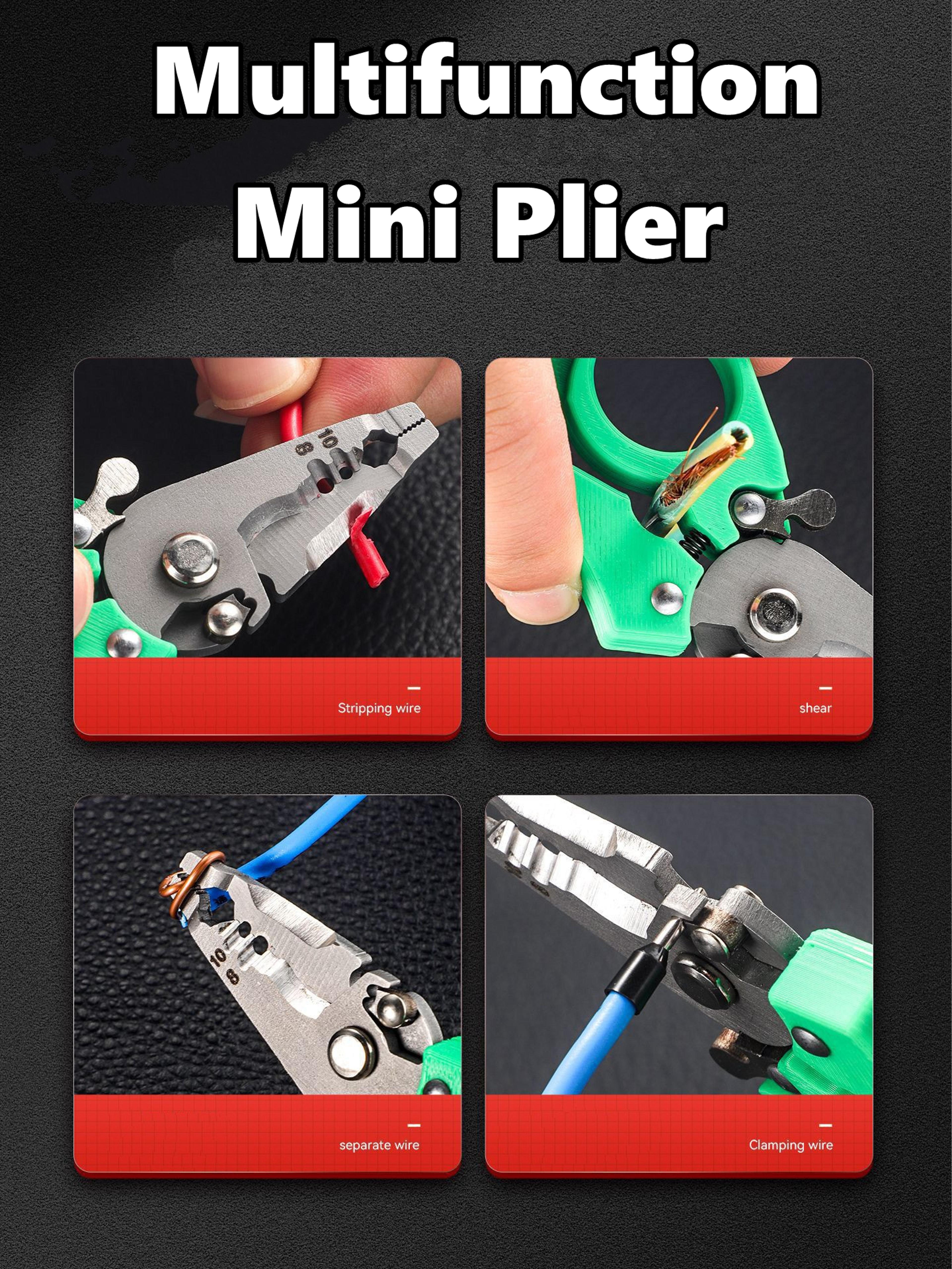 Pocket Size Mini Wire Stripper  Multifunction Electrician Pliers Cable Cutting Crimping  Stripping  5