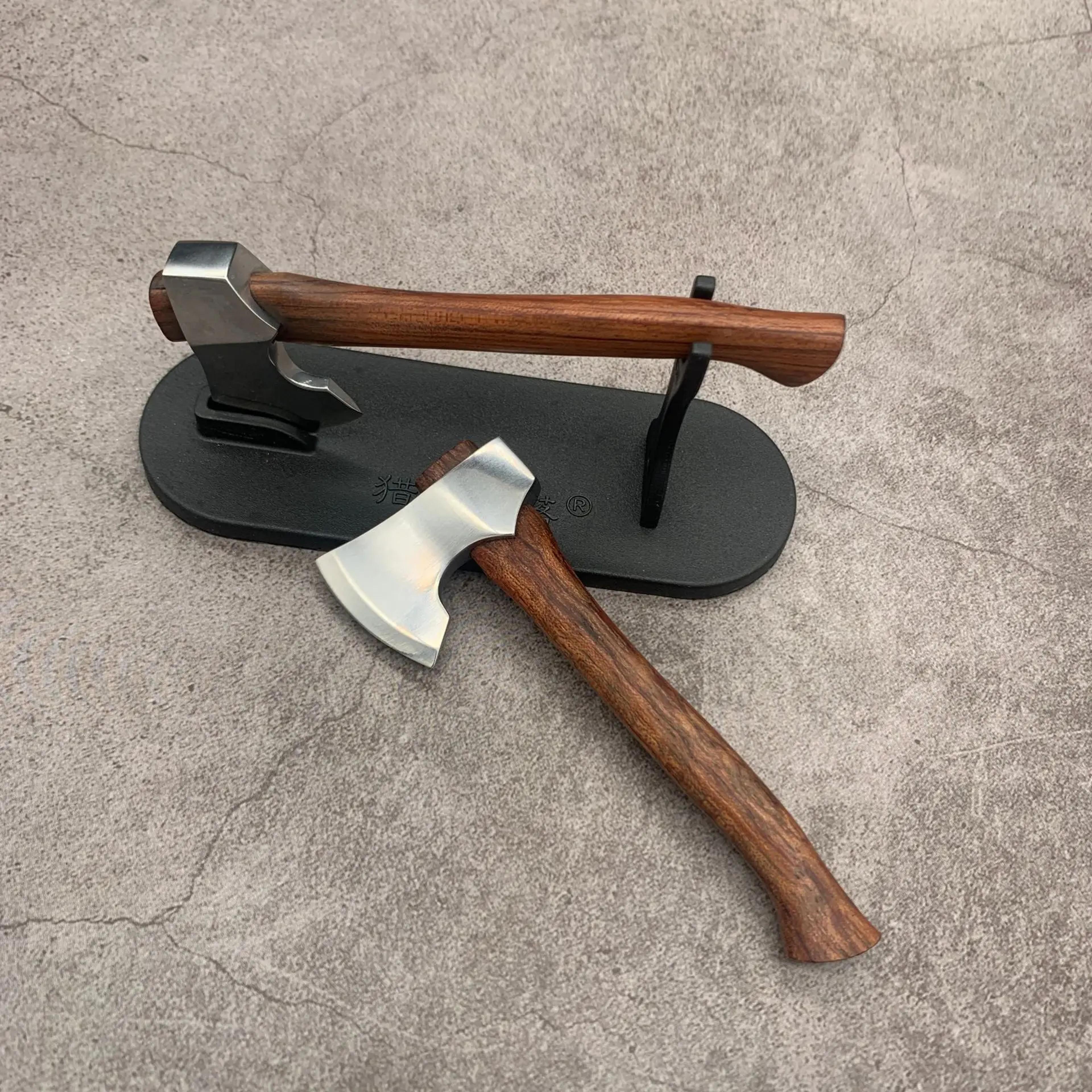 Tactical Fixed Blade Mini Axe With Rosewood Handle Premium Camping Axe Knife  Survival Knife Outdoo 3