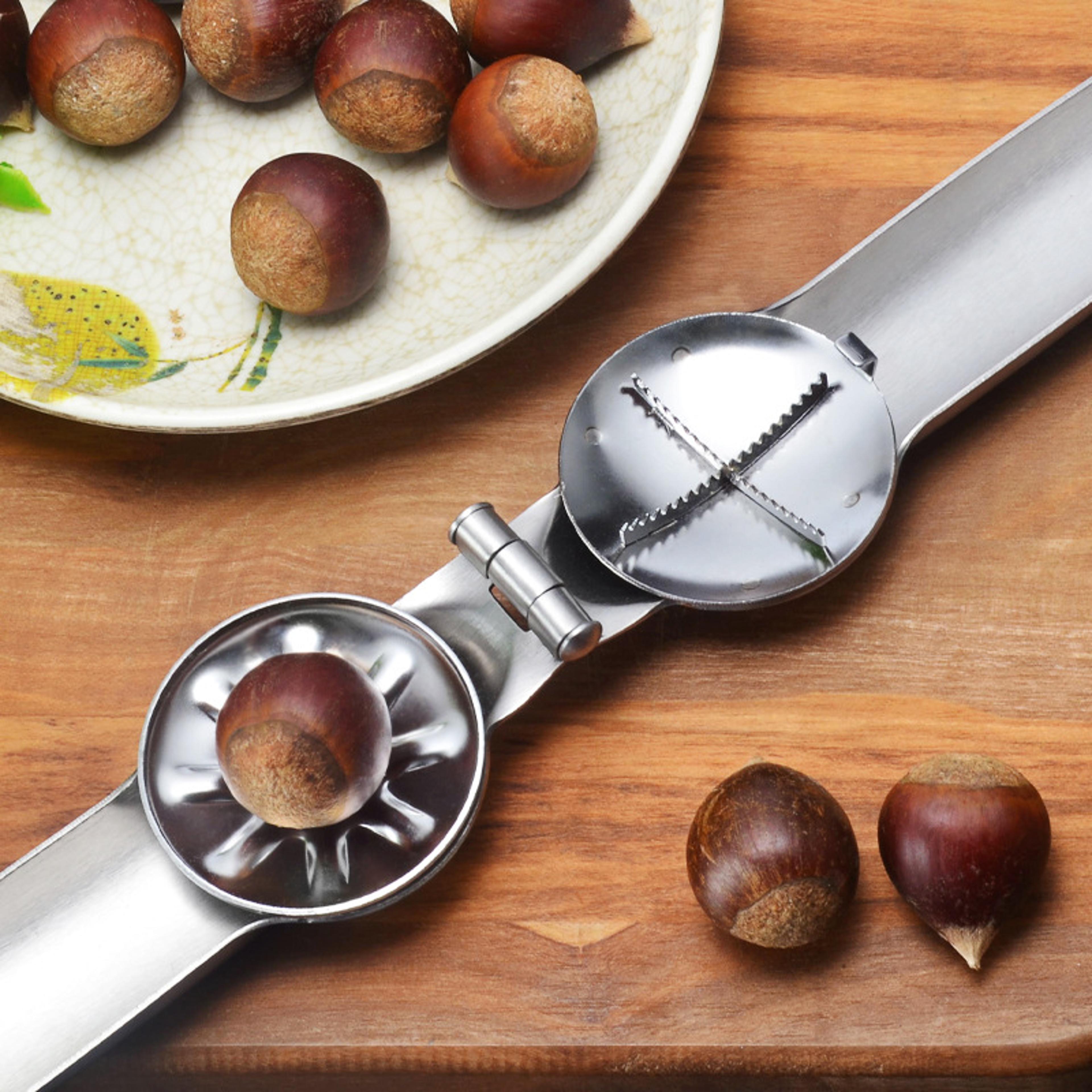 EasyGrip Stainless Steel Chestnut Opener And Walnut Cracker Tool 3