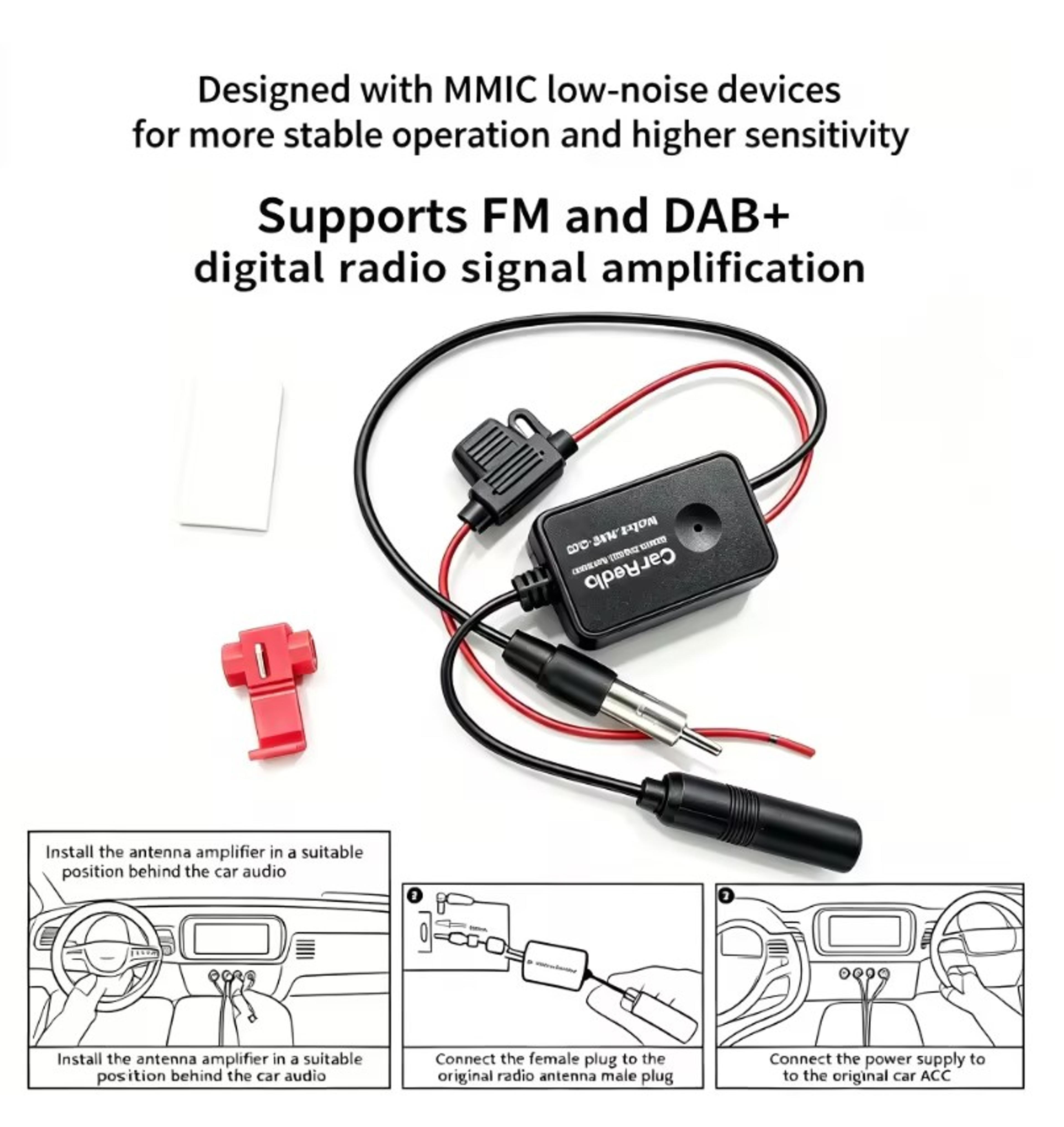 ClearDrive Car Radio Antenna Amplifier And FM Signal Booster 2