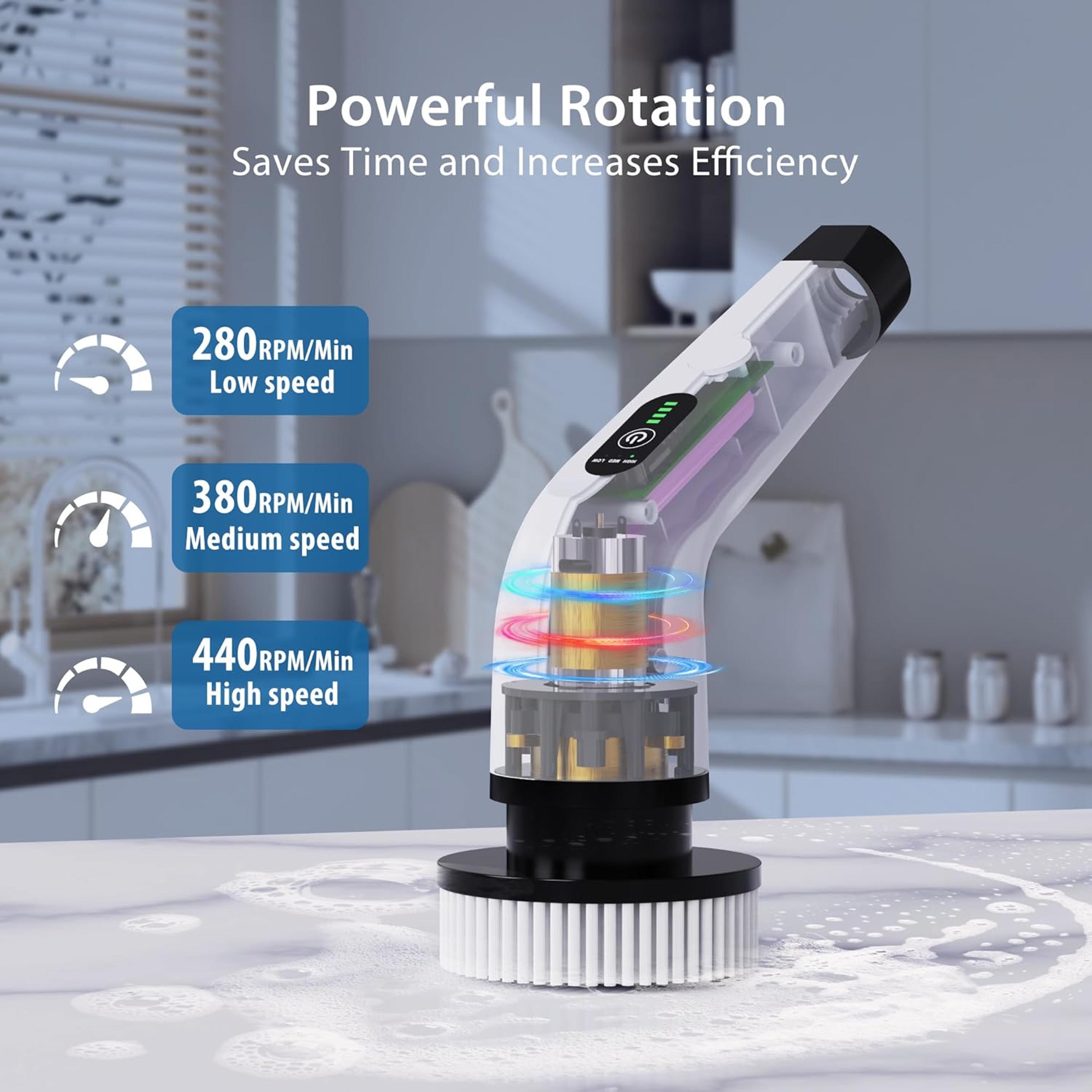 Cordless Electric Spin Scrubber Multipurpose Bathroom Cleaning Brush 3