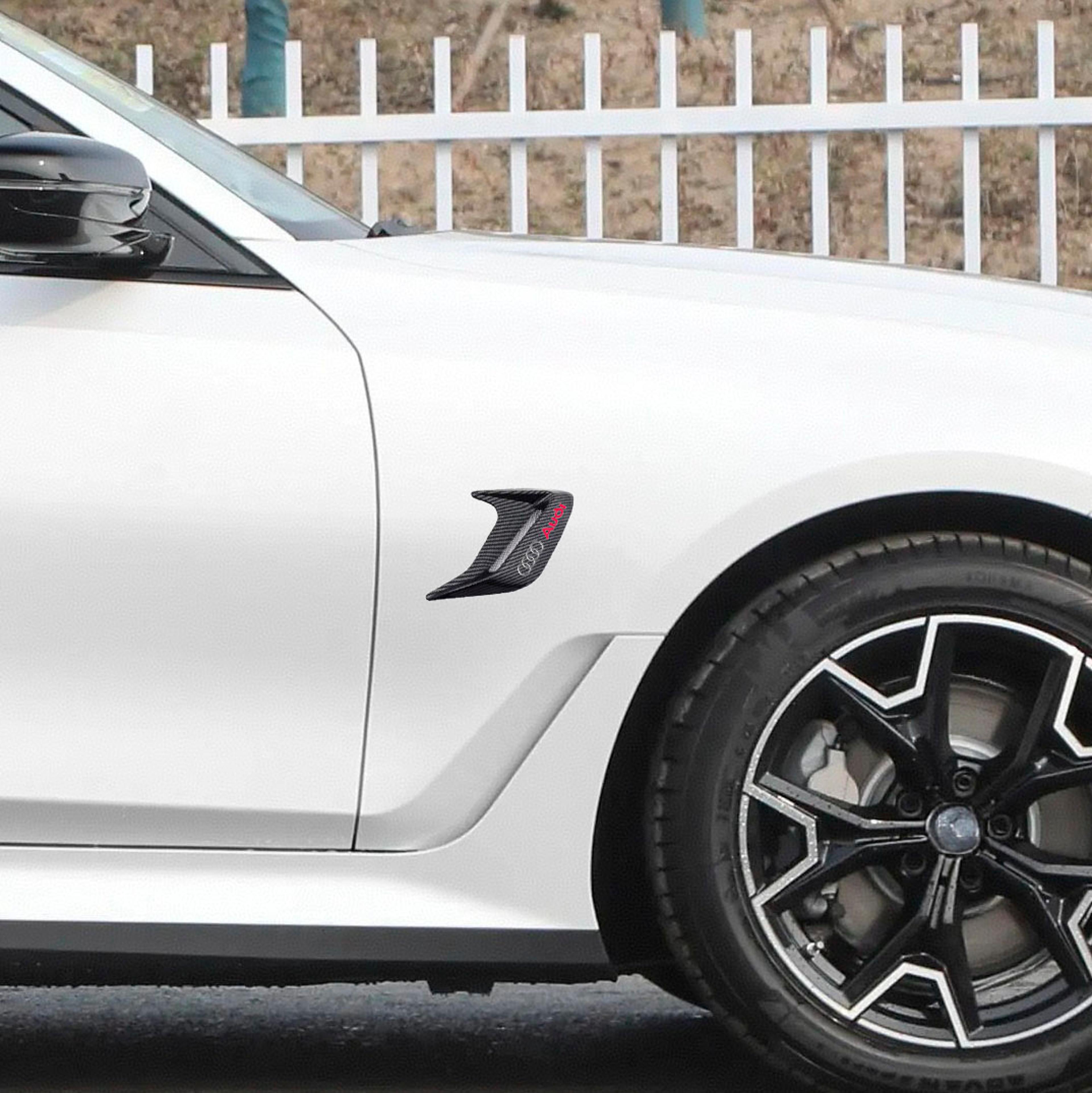 Universal Audi Bumper Canards Front Splitter Side Vent Spoiler Fins 3