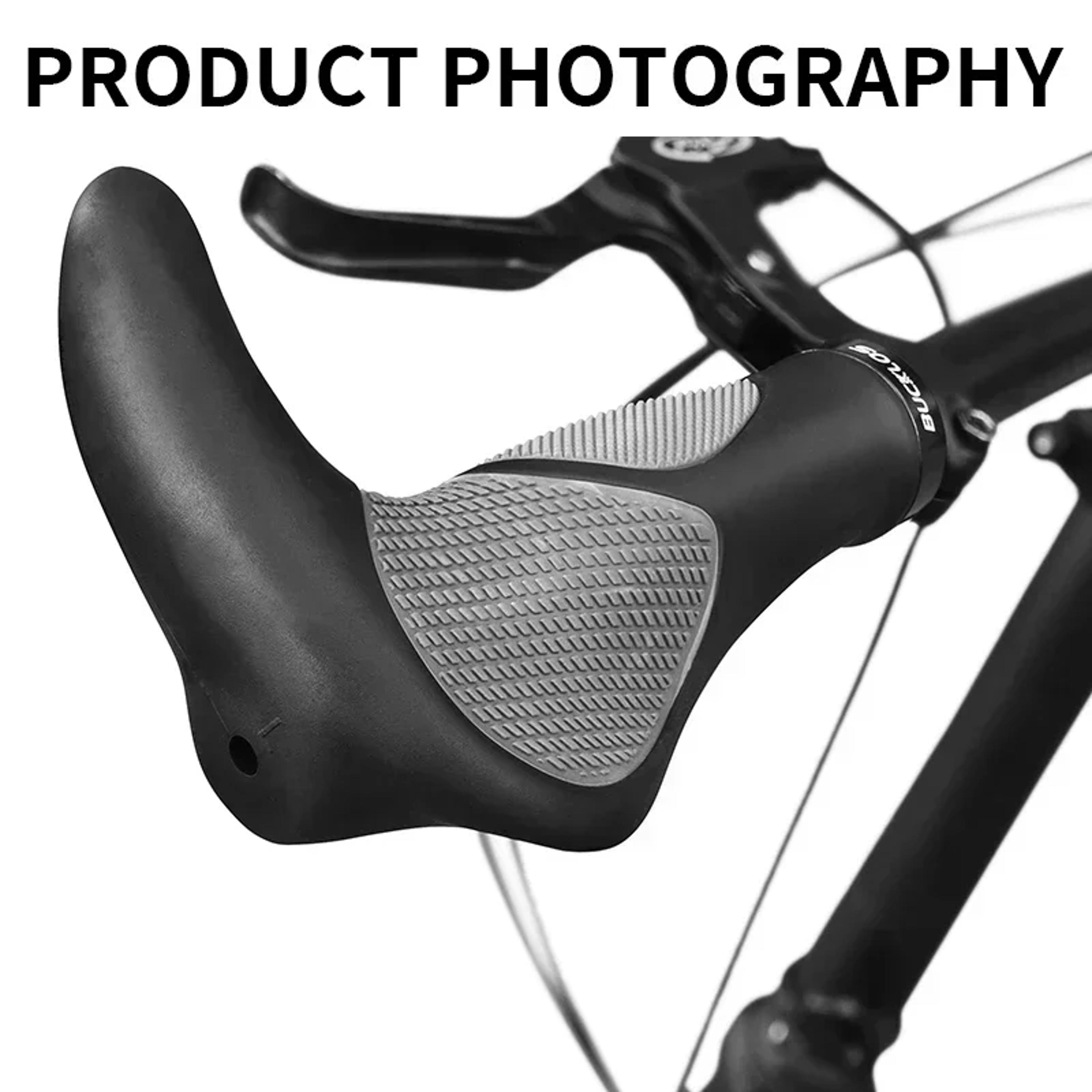 Ergonomic Non Slip Bike Grips With Extended Bar Ends 2