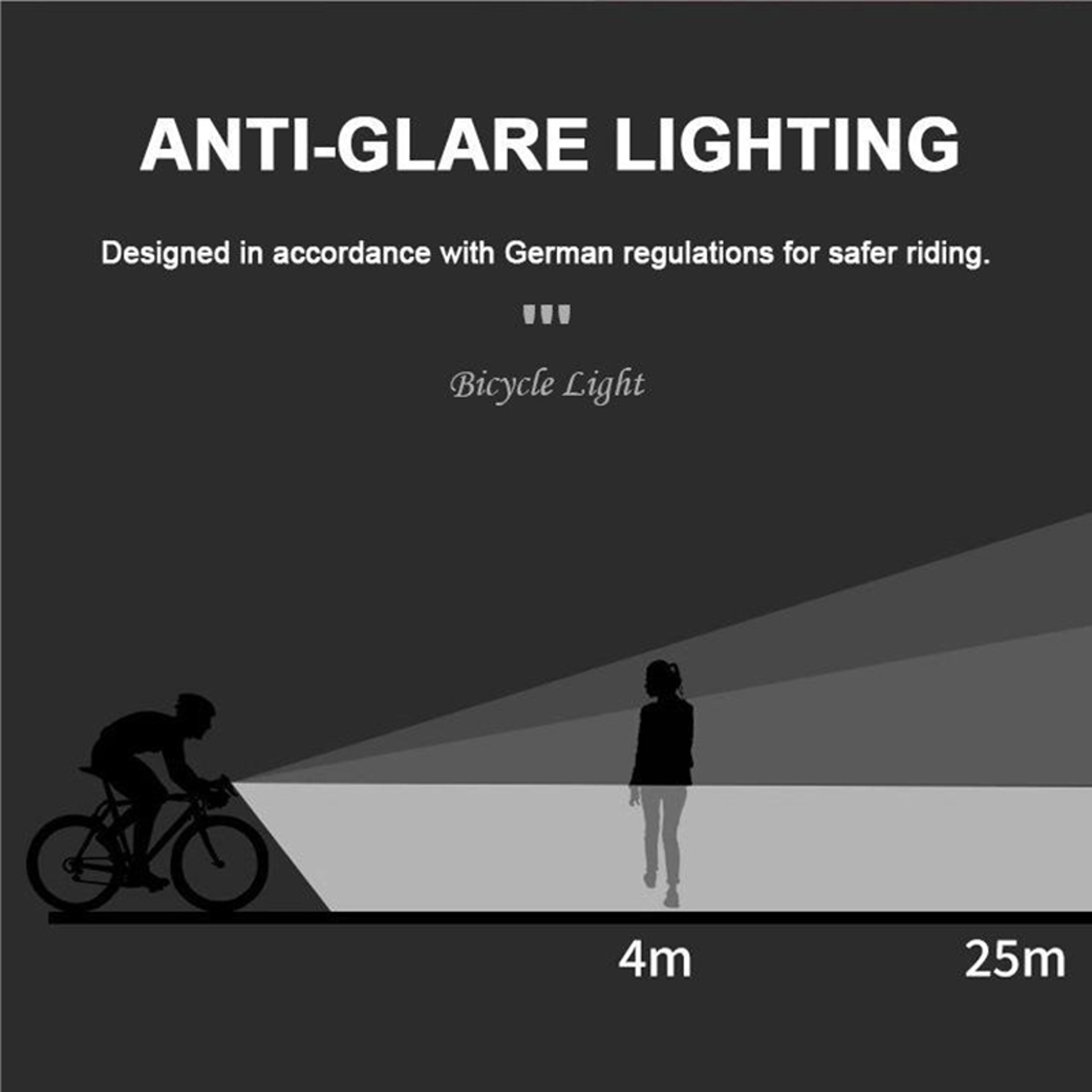 USB Rechargeable Bike Light Set With Front Headlight And Rear Taillight 2