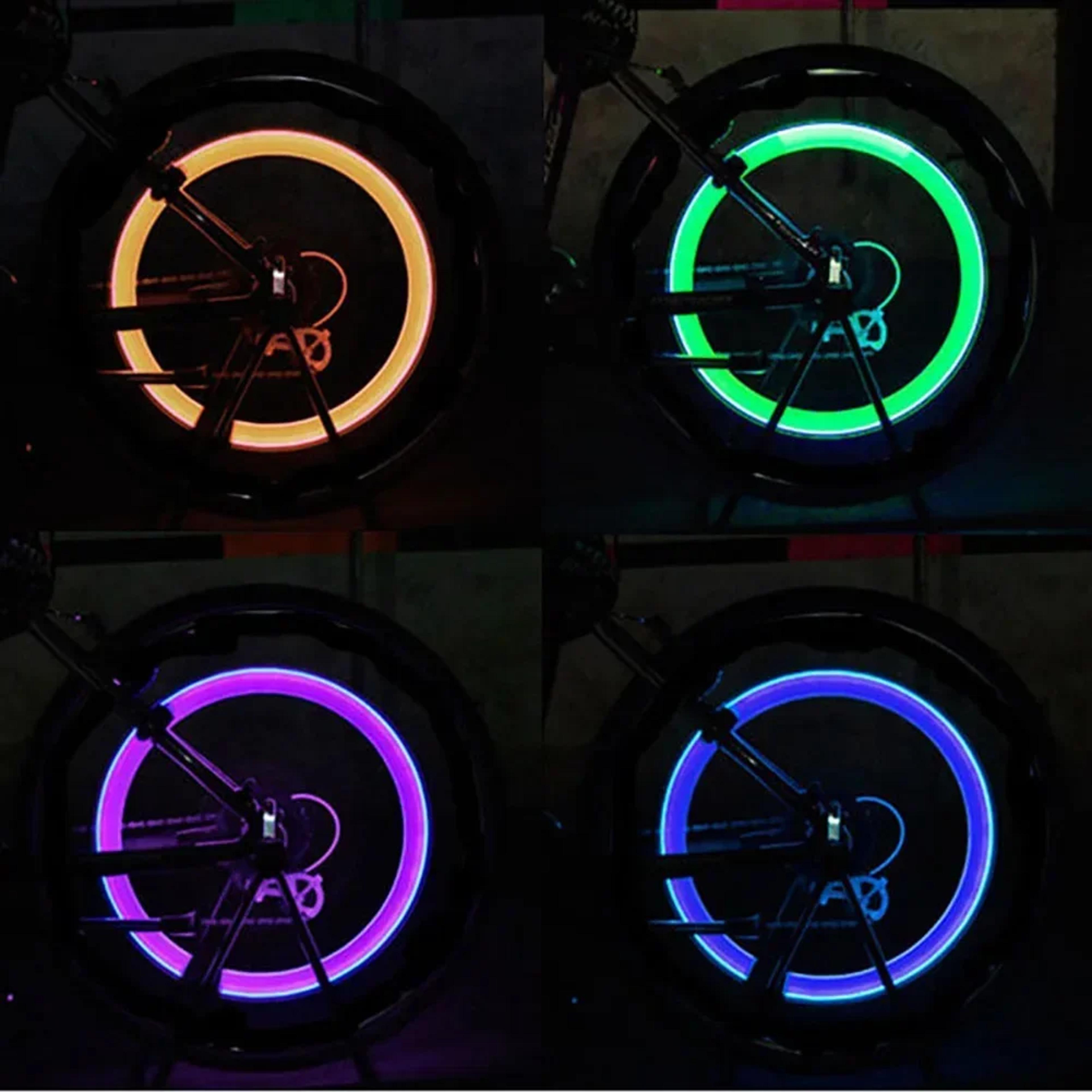 Motion Sensor Bicycle Wheel Lights LED Valve Caps For Road And Mountain Bikes 2