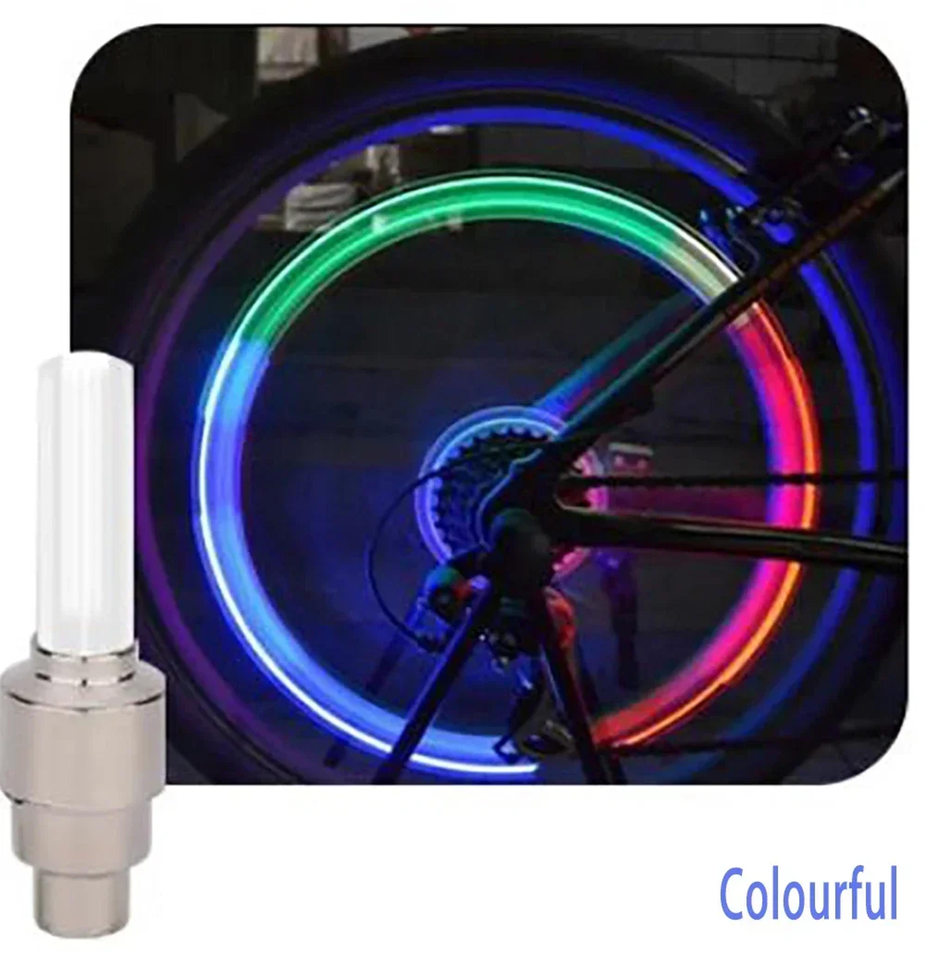 Motion Sensor Bicycle Wheel Lights LED Valve Caps For Road And Mountain Bikes 5