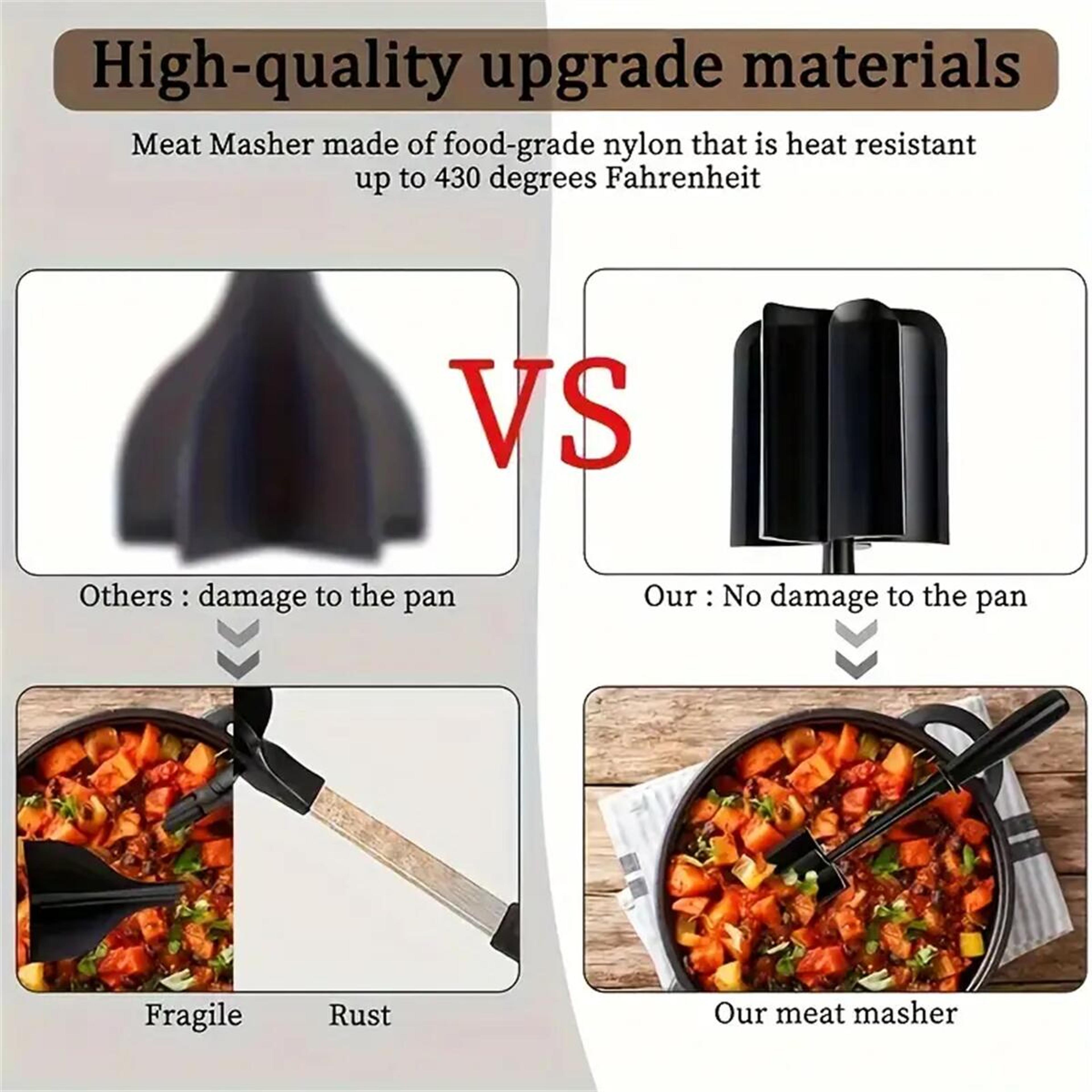 Heat Resistant Ground Beef Meat Chopper And Hamburger Masher 6